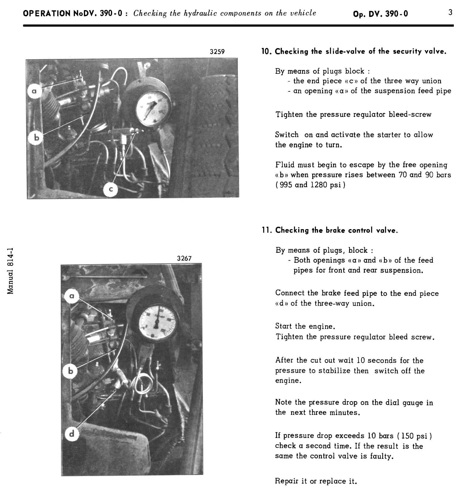 Check hydraulic parts on vehicle, page 208 of 454 — 814 Repair Manual — Volume I