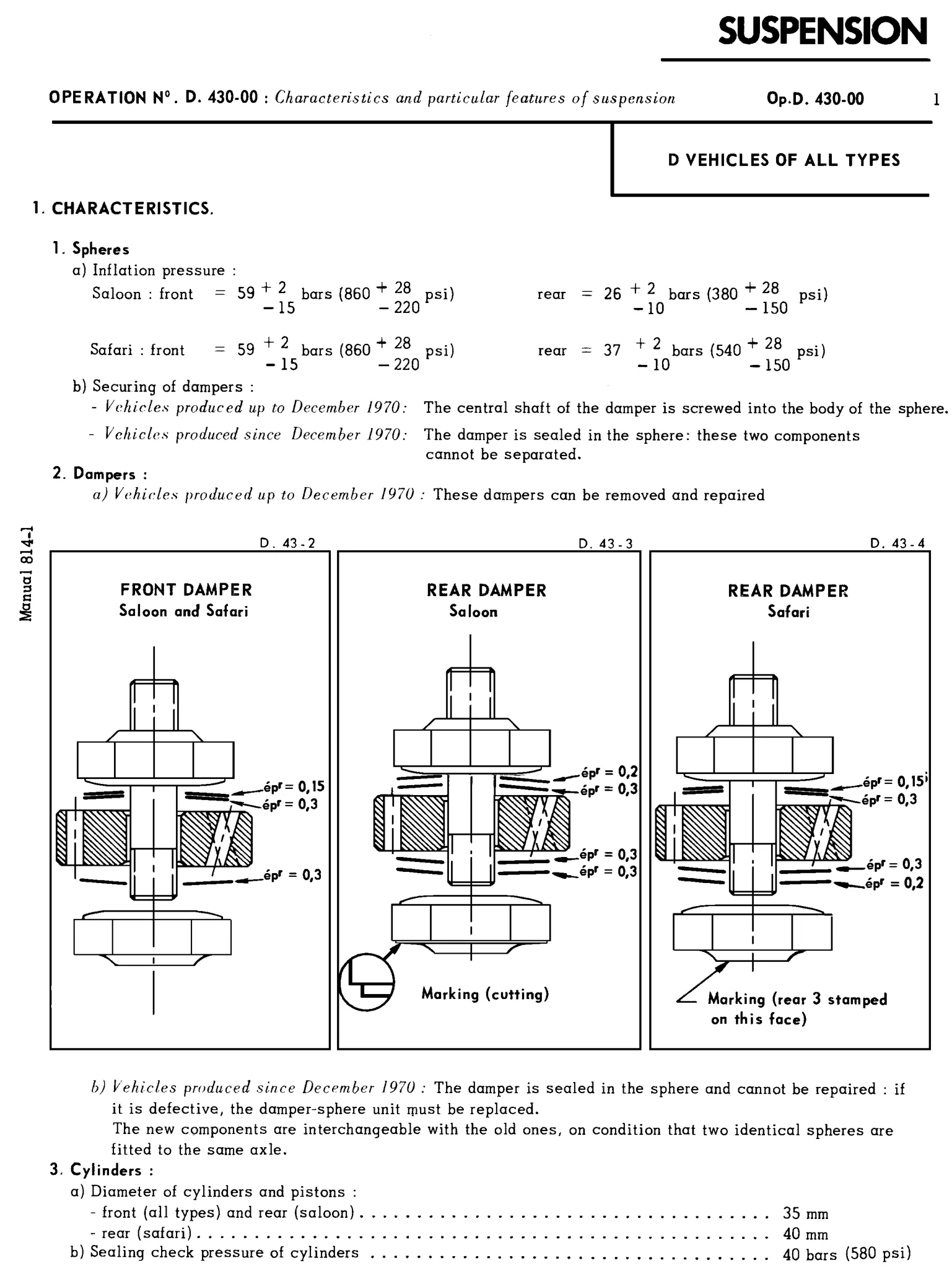 Suspension, page 220 of 454 — 814 Repair Manual — Volume I