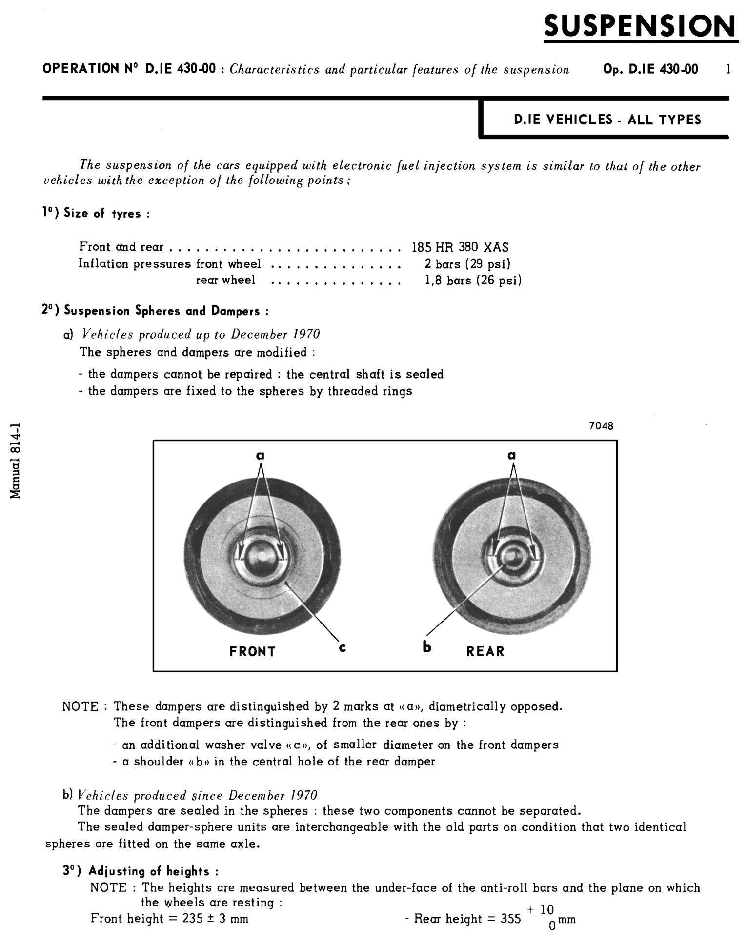 Suspension, page 222 of 454 — 814 Repair Manual — Volume I