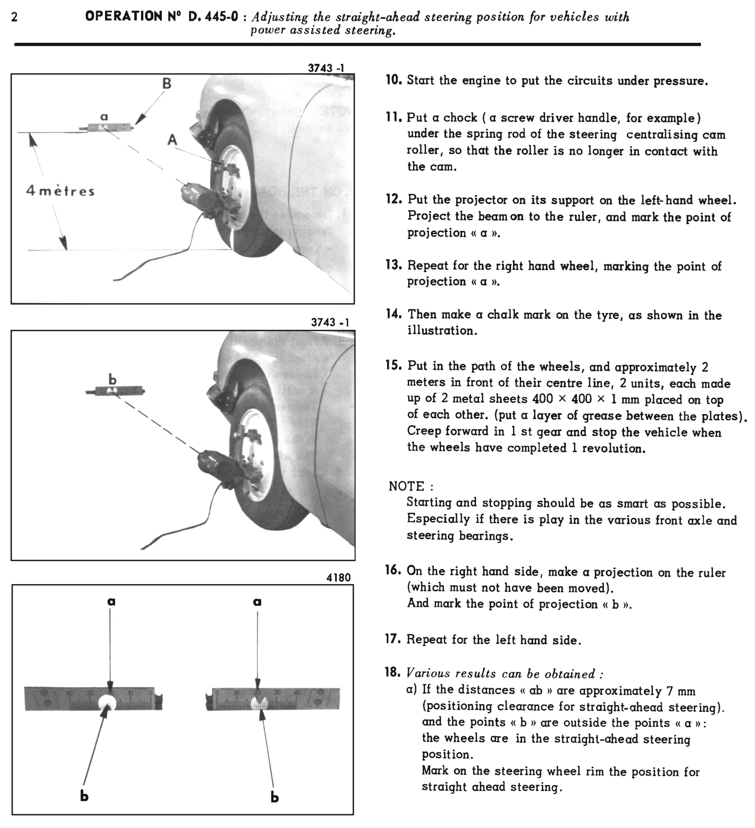 Adjust straight-ahead posn (p.a.s.), page 237 of 454 — 814 Repair Manual — Volume I