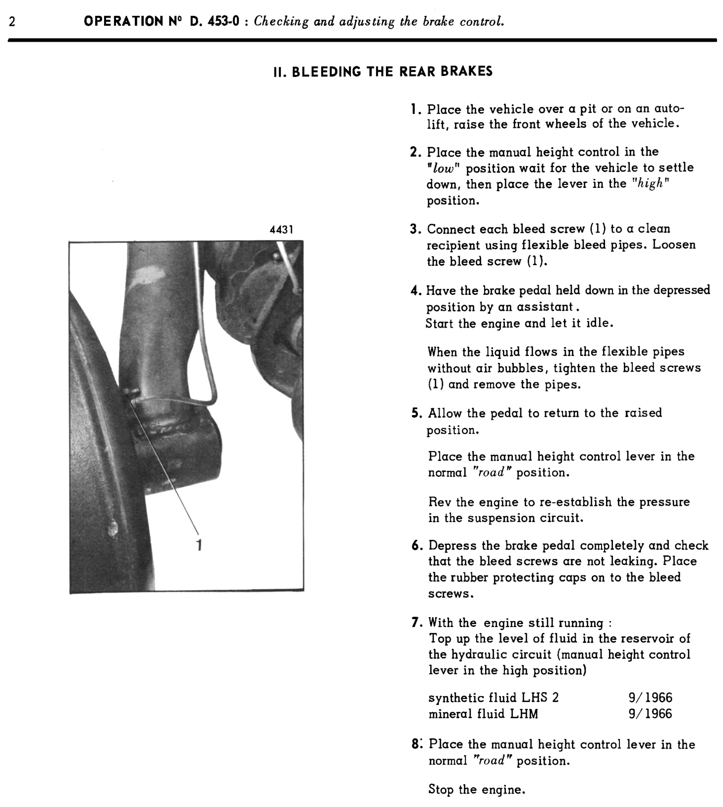 Bleeding brakes, page 246 of 454 — 814 Repair Manual — Volume I