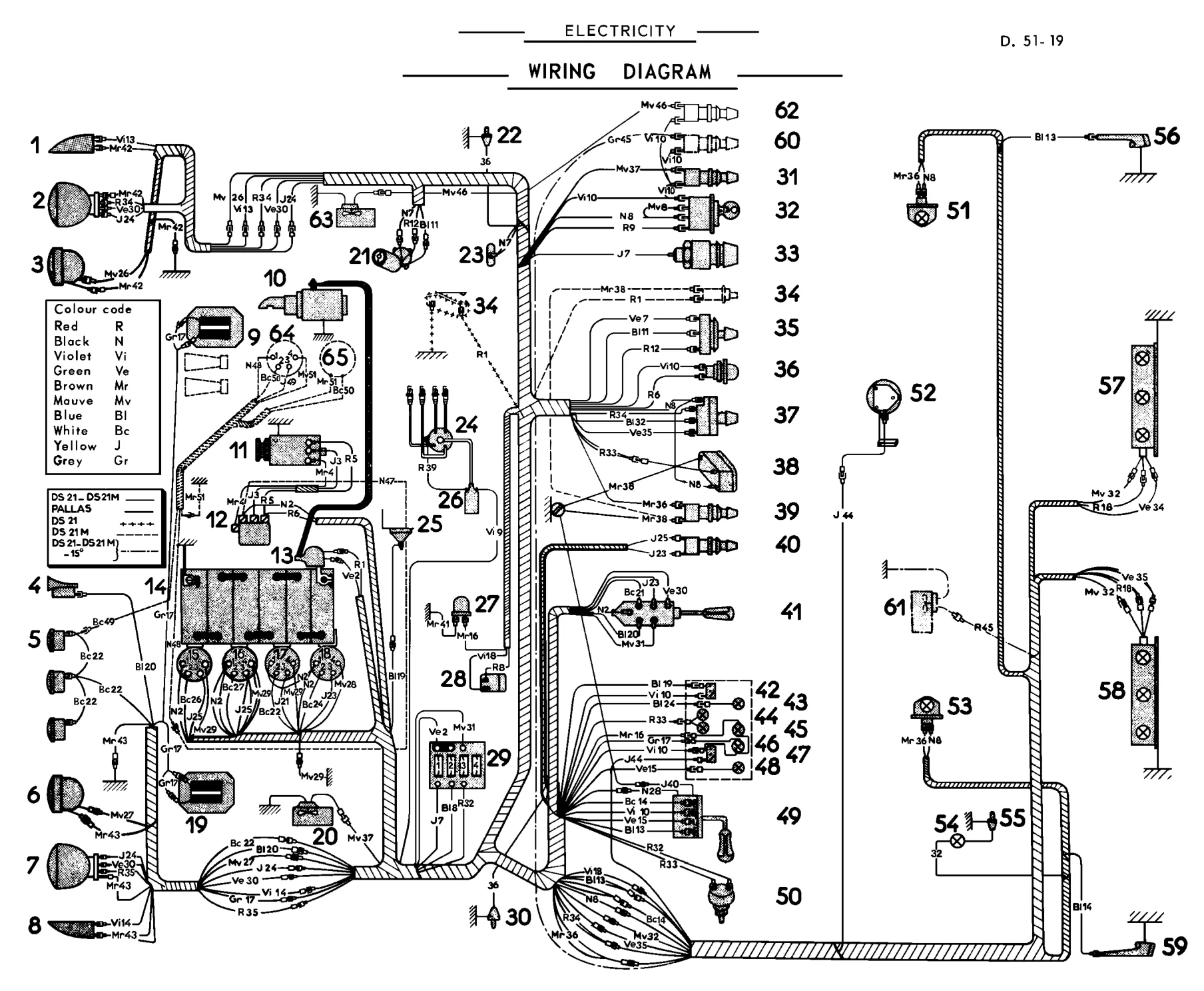 Wiring diagram, page 256 of 454 — 814 Repair Manual — Volume I
