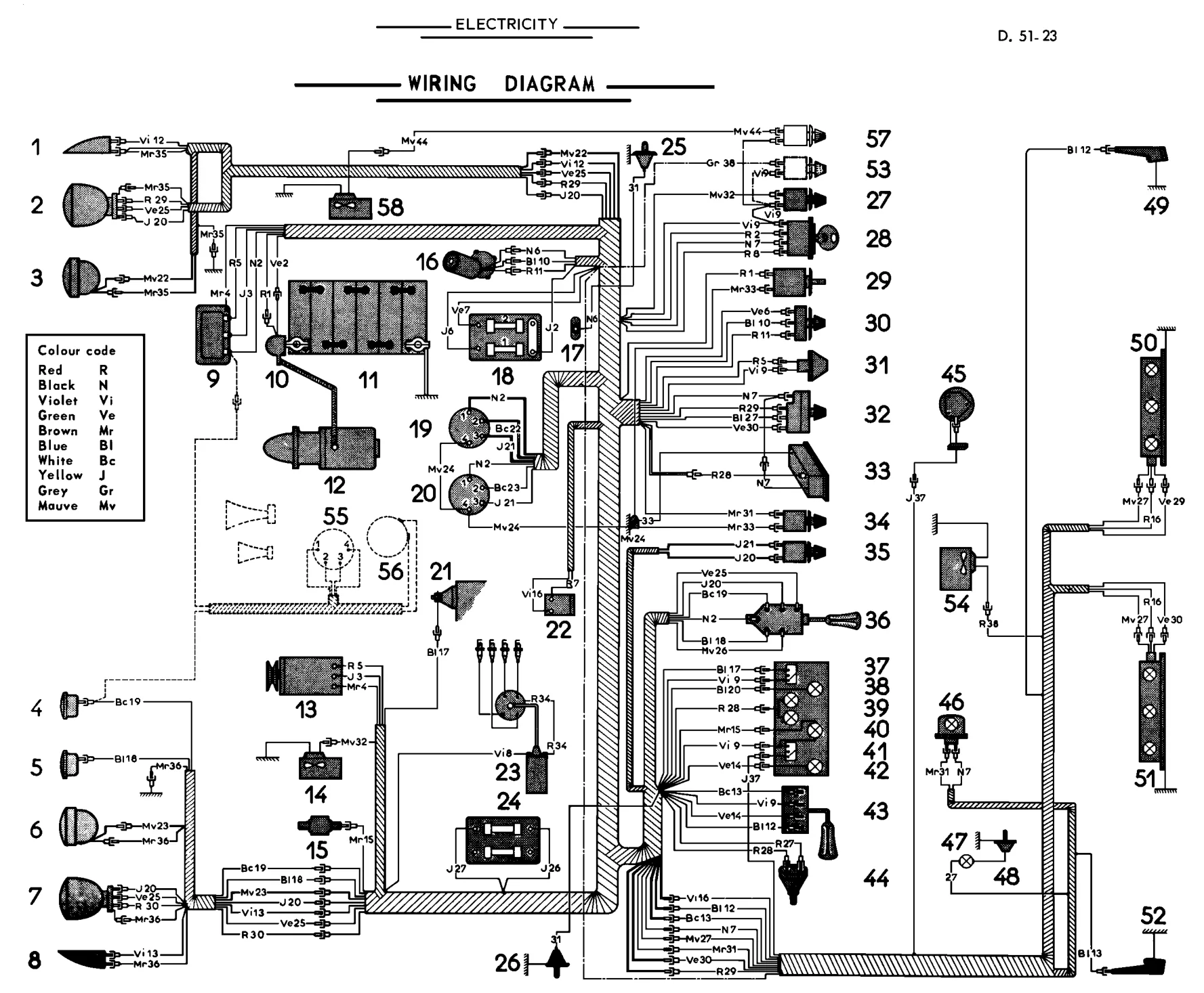 Wiring diagram, page 278 of 454 — 814 Repair Manual — Volume I