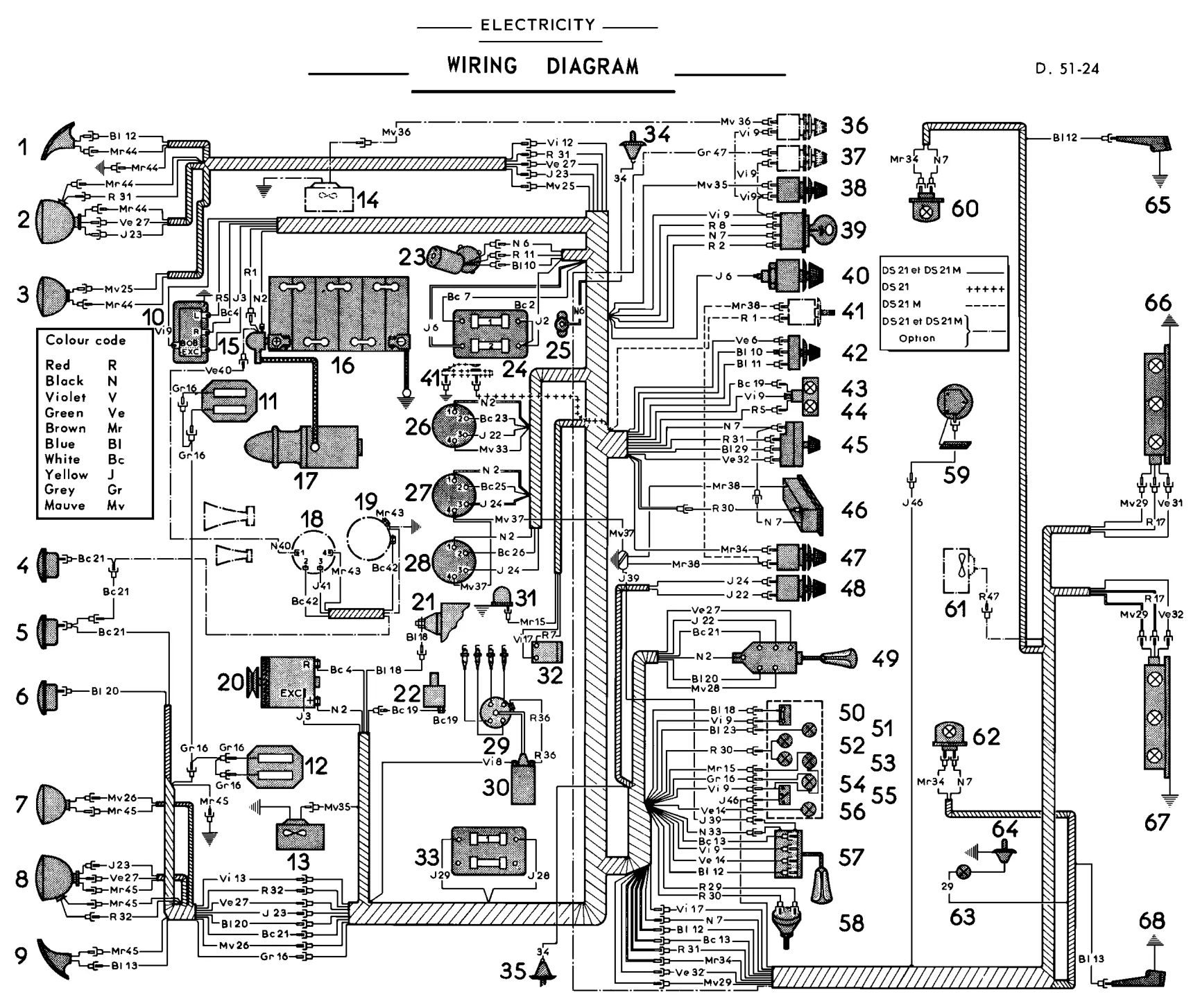 Wiring diagram, page 286 of 454 — 814 Repair Manual — Volume I