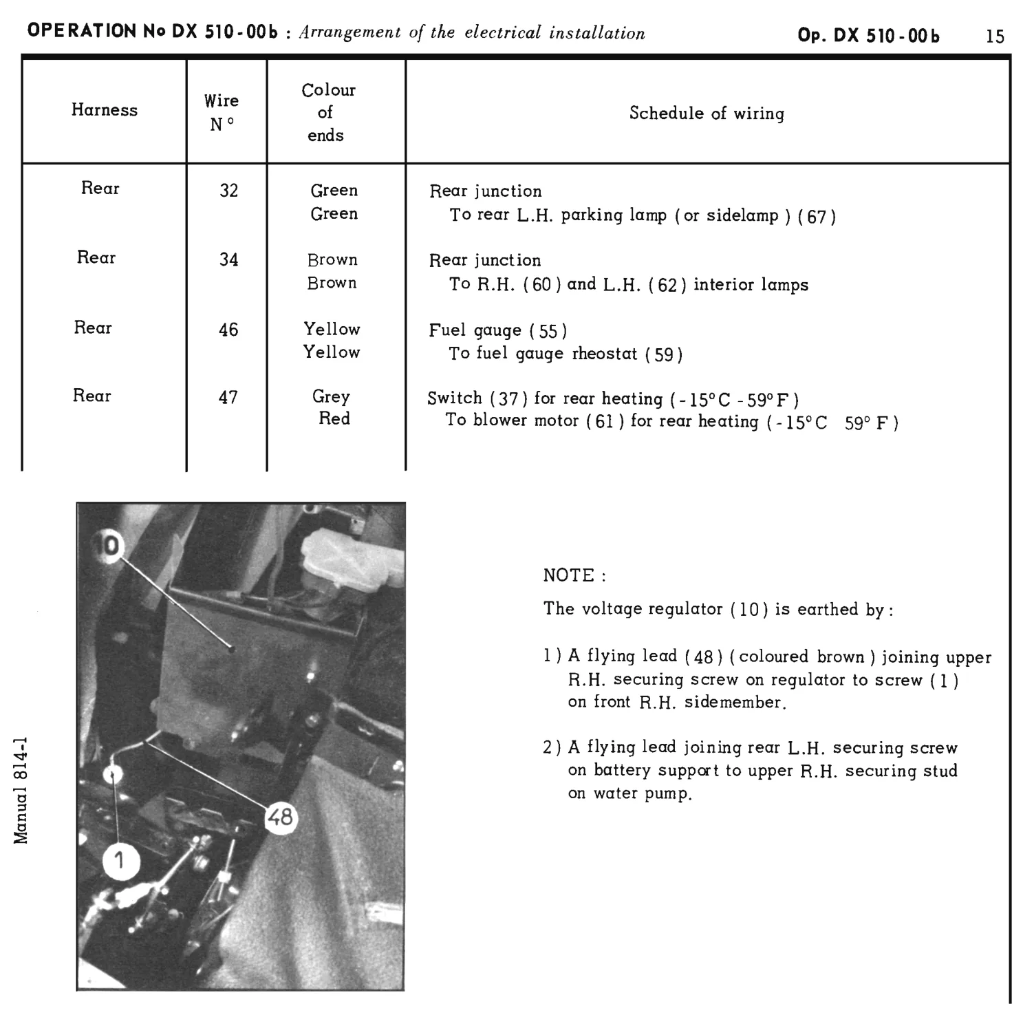 Key to wiring diagram, page 293 of 454 — 814 Repair Manual — Volume I