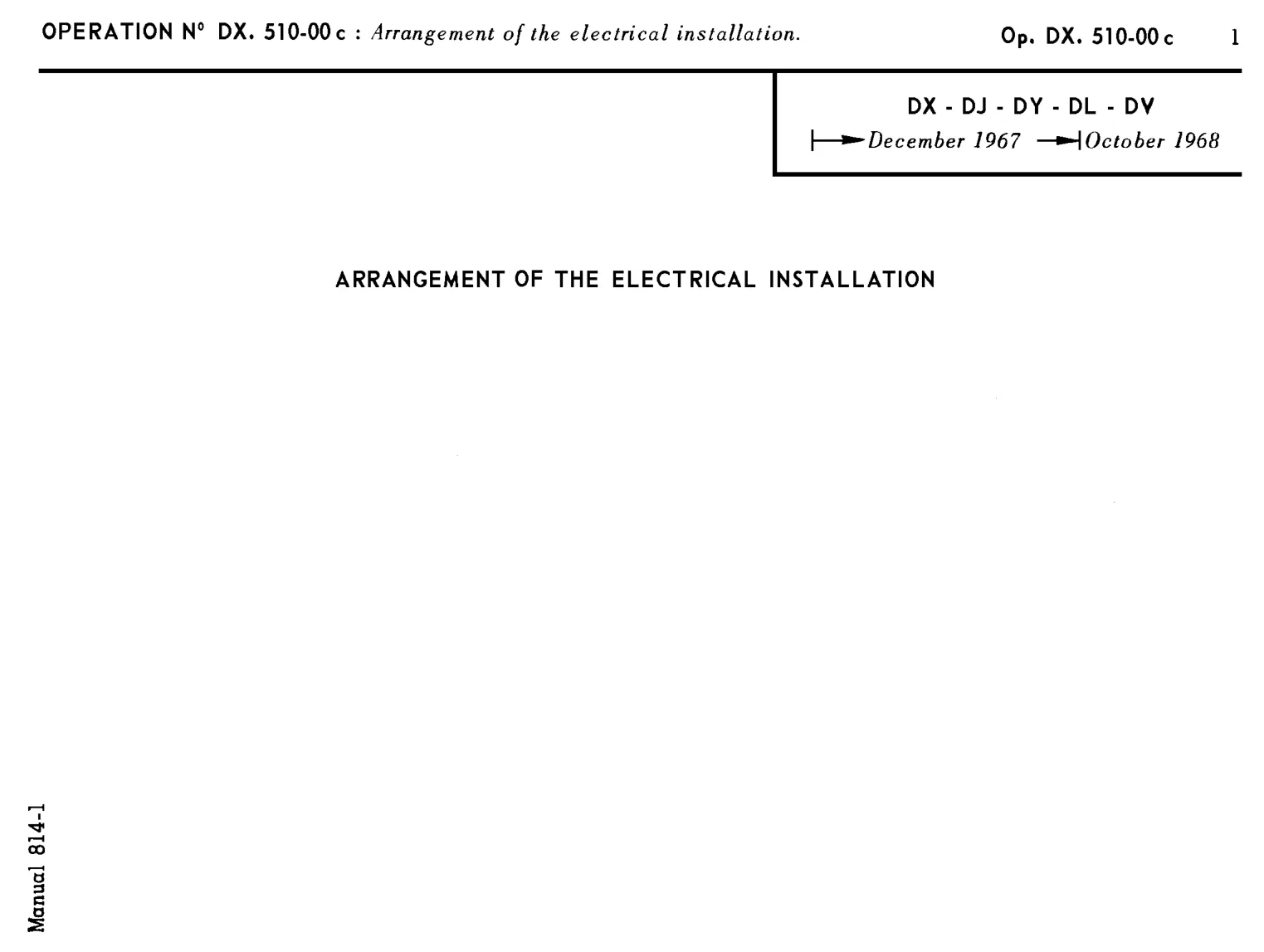 DX, DJ, DY, DL, DV Dec '67- Oct '68, page 300 of 454 — 814 Repair Manual — Volume I