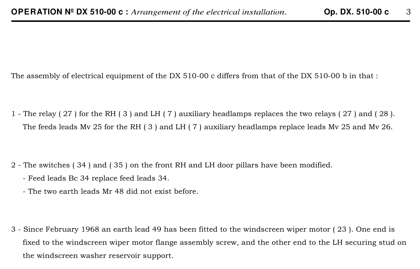 Changed wiring details, page 302 of 454 — 814 Repair Manual — Volume I