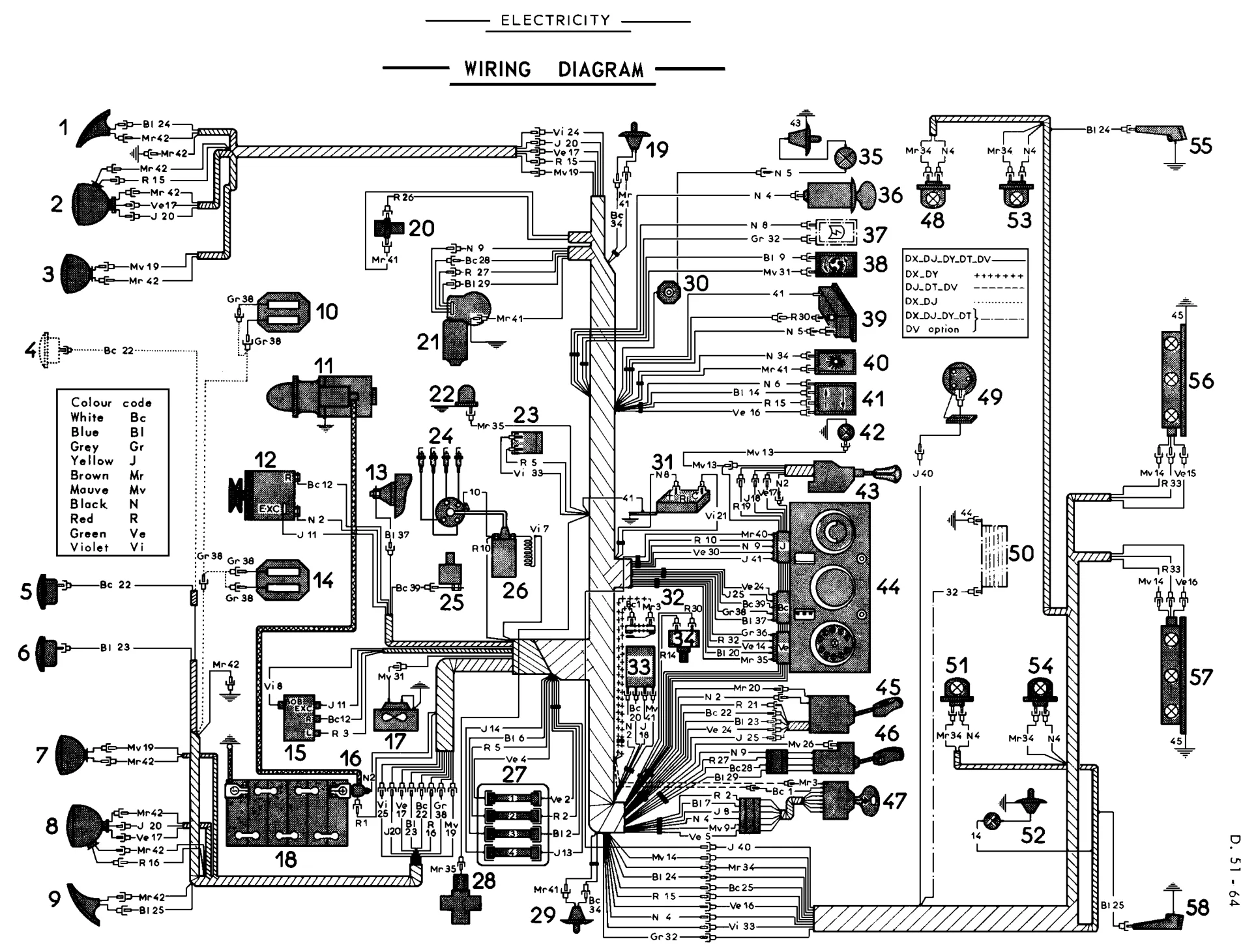 Wiring diagram, page 329 of 454 — 814 Repair Manual — Volume I
