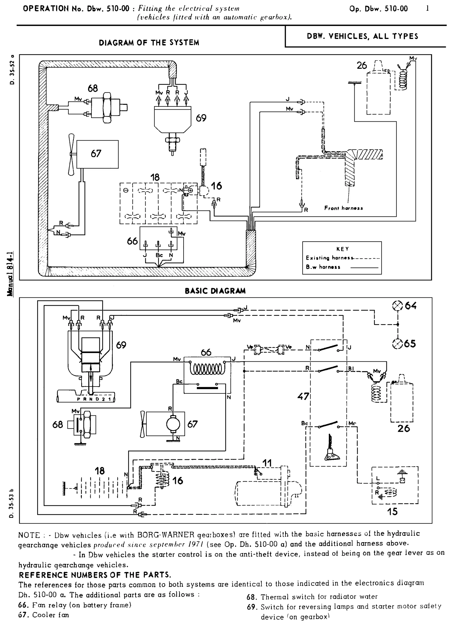 B/W Automatic cars, page 362 of 454 — 814 Repair Manual — Volume I