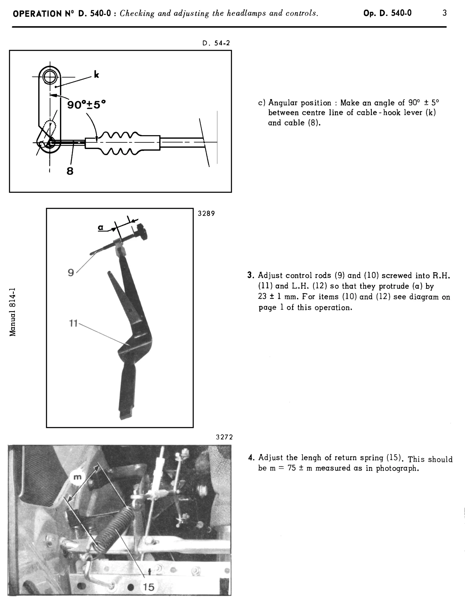 Headlamps / Levelling from Sept '67, page 399 of 454 — 814 Repair Manual — Volume I