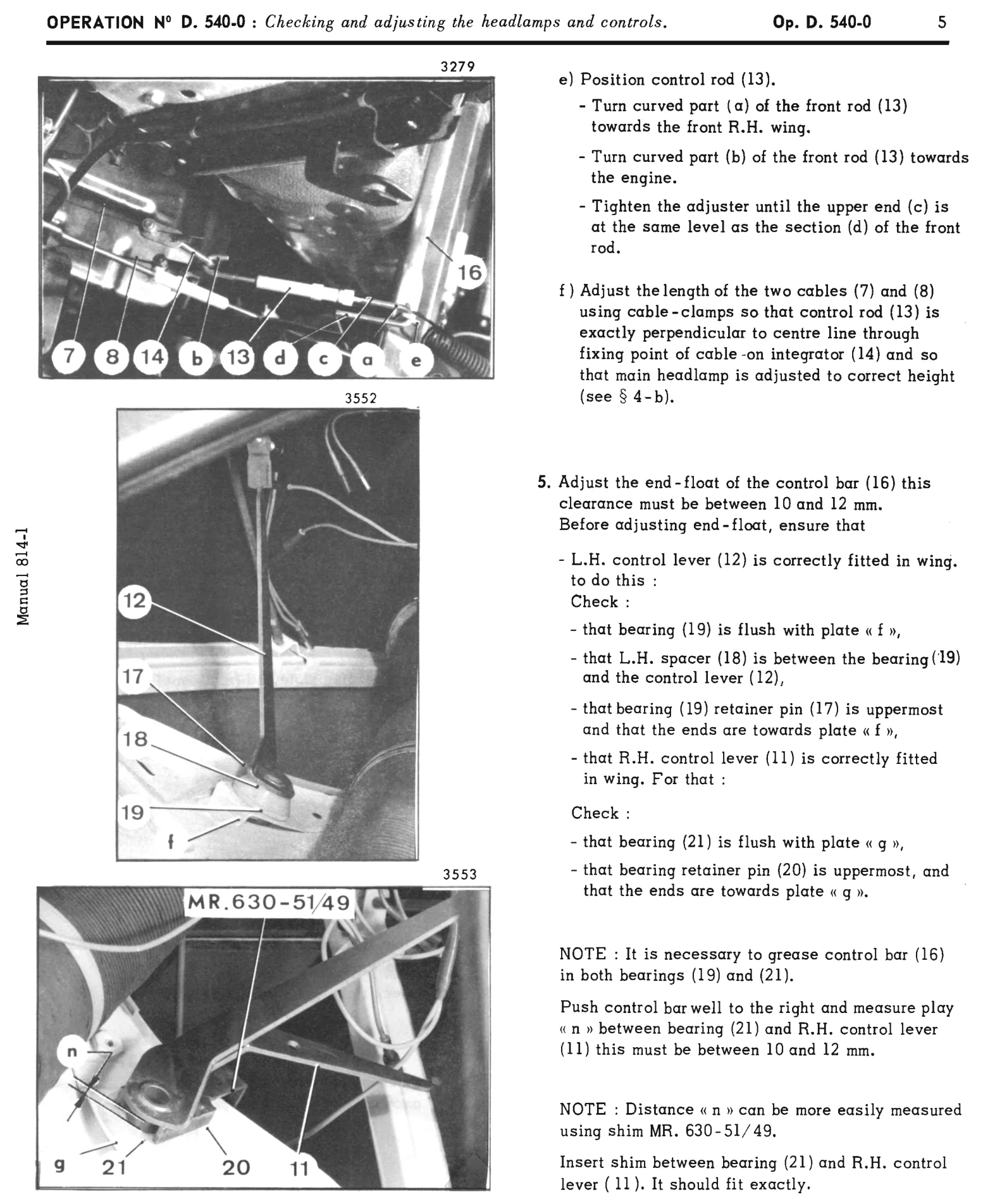 Headlamps / Levelling from Sept '67, page 401 of 454 — 814 Repair Manual — Volume I