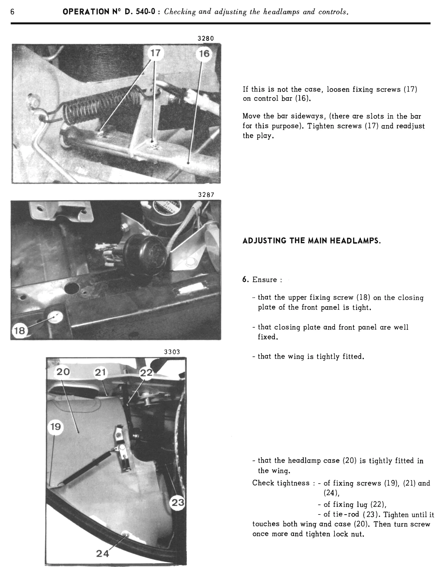 Headlamps / Levelling from Sept '67, page 402 of 454 — 814 Repair Manual — Volume I