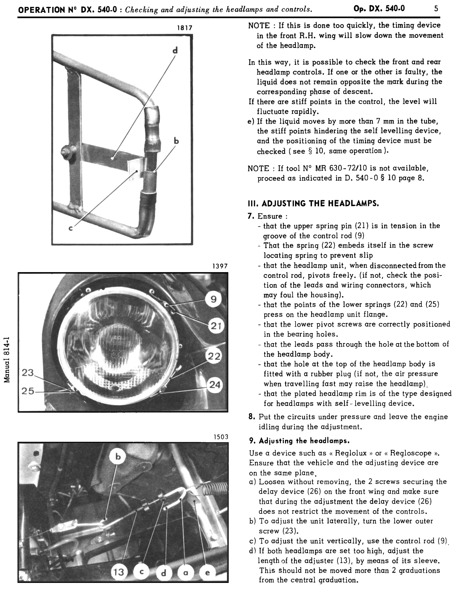 DX, DJ to Sep '67, page 419 of 454 — 814 Repair Manual — Volume I