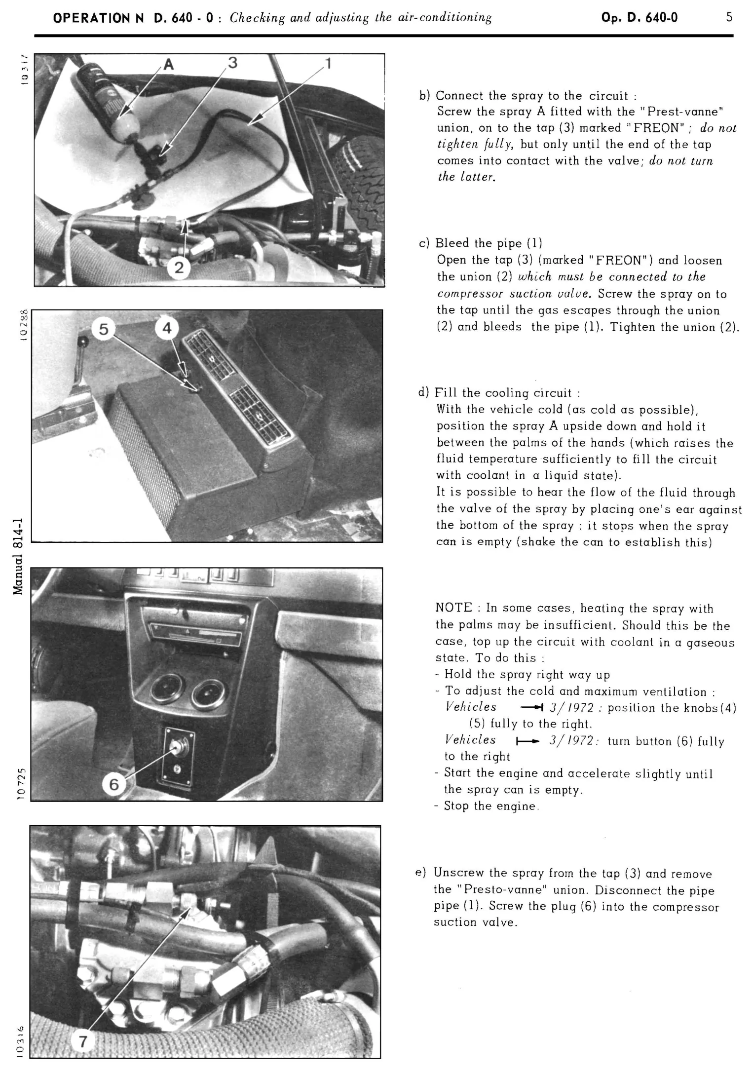 Filling the cooling circuit, page 430 of 454 — 814 Repair Manual — Volume I