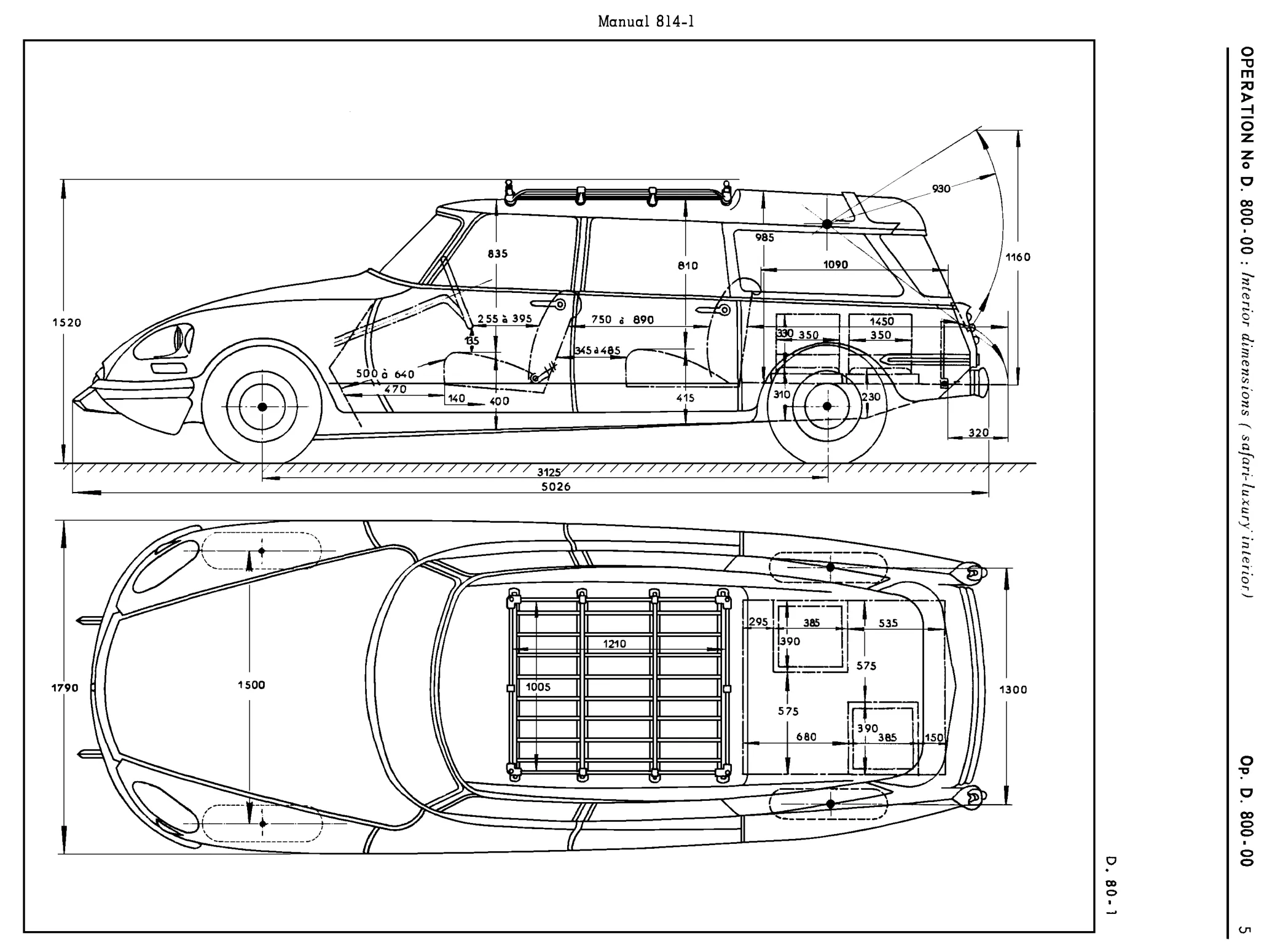 Safari - luxury interior, page 435 of 454 — 814 Repair Manual — Volume I