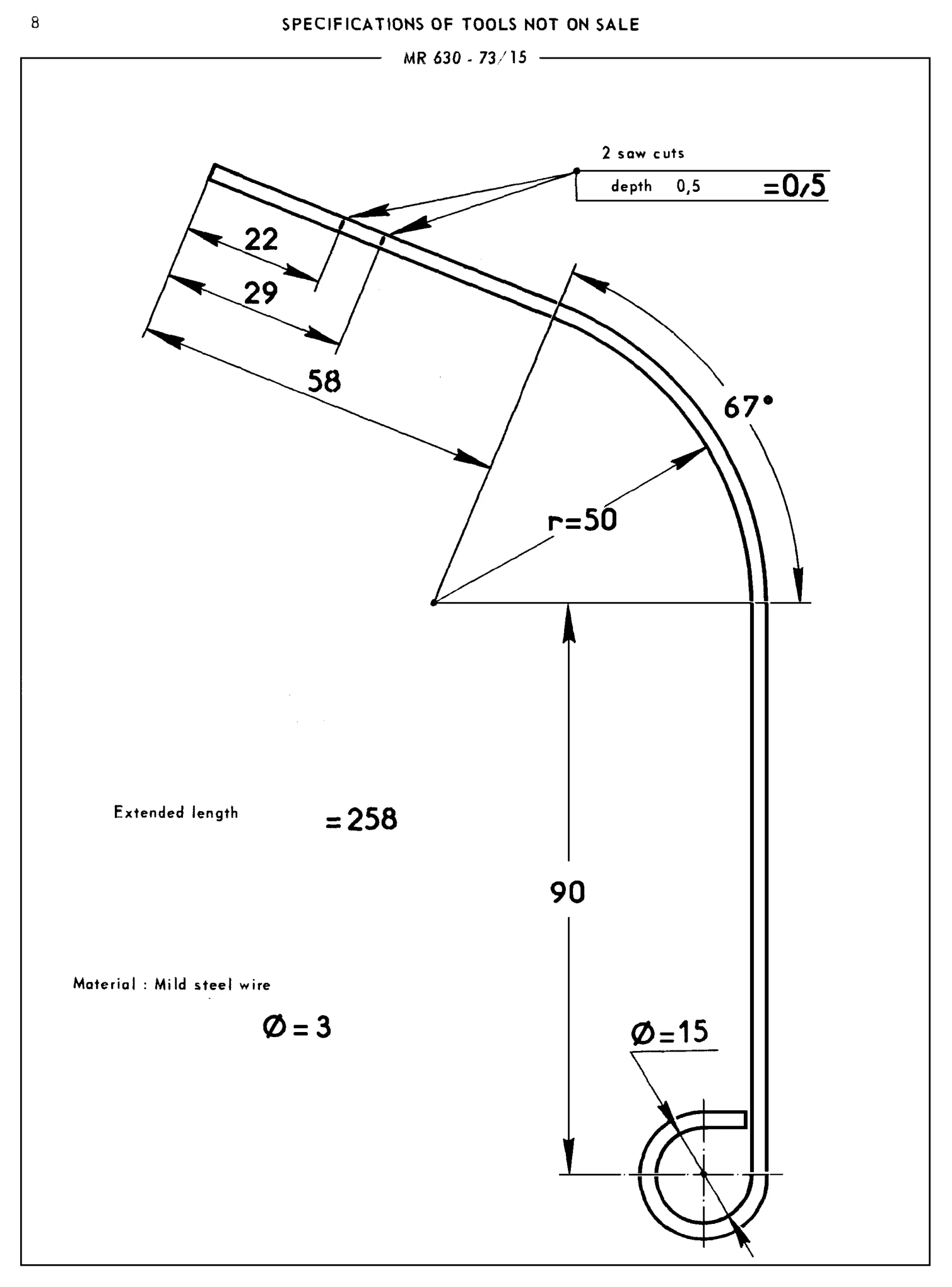 Drawings of tools not sold., page 454 of 454 — 814 Repair Manual — Volume I