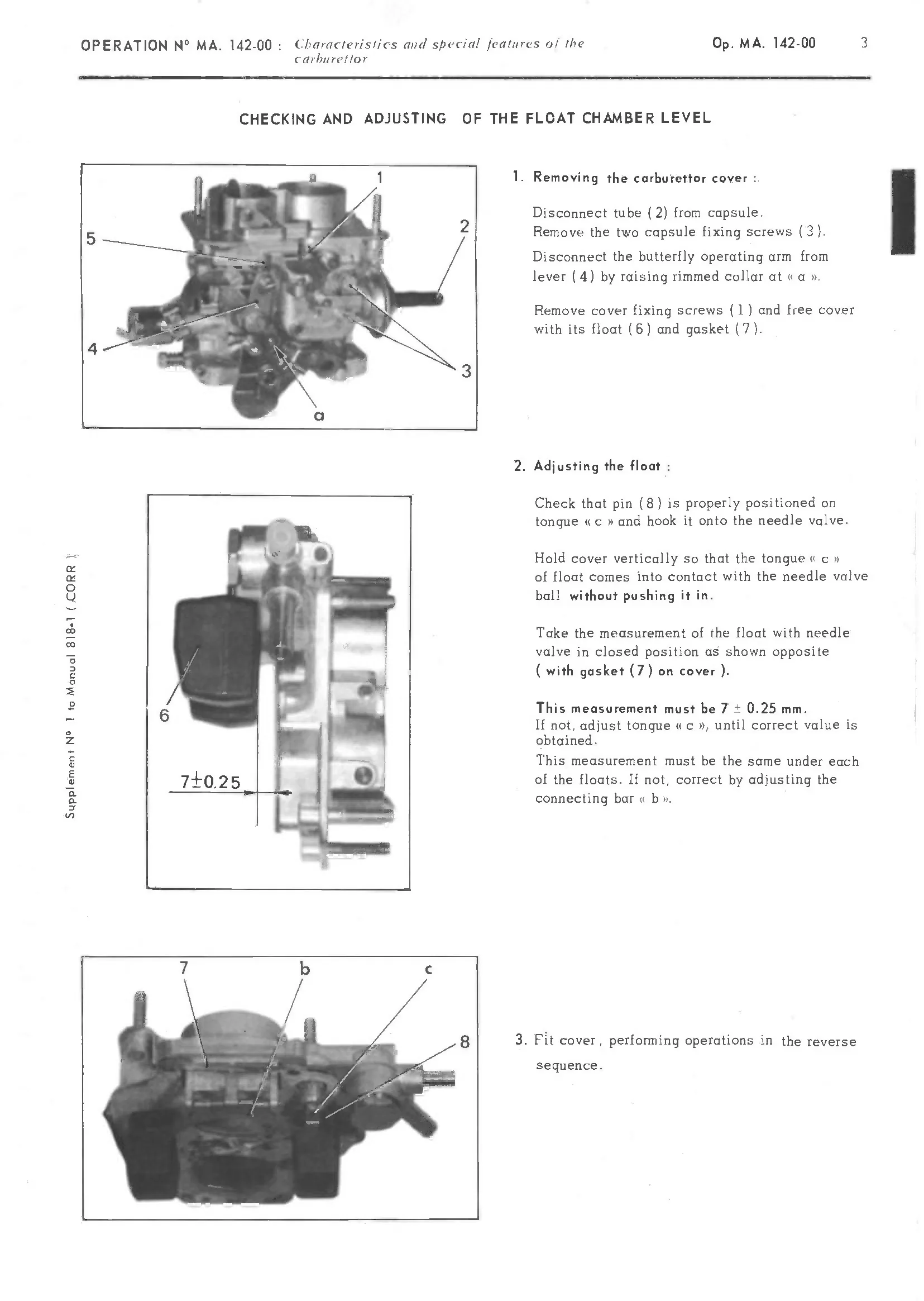 Weber carburettors, page 81 of 389 — CX Repair Manual — Characteristics, Adjustments, Checks