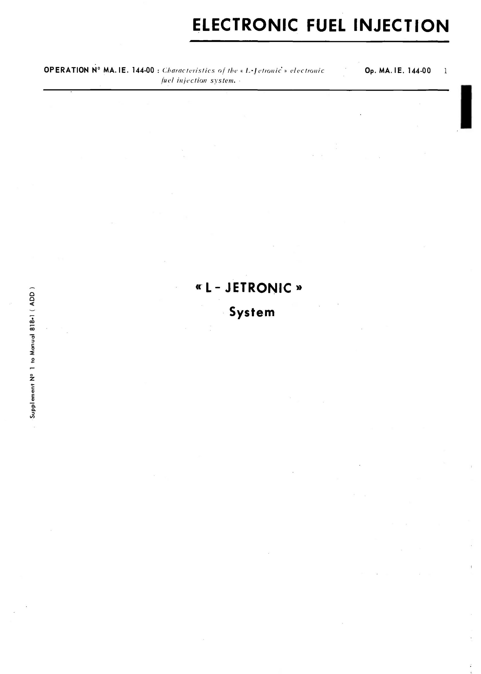 L-Jetronic injection, page 97 of 389 — CX Repair Manual — Characteristics, Adjustments, Checks