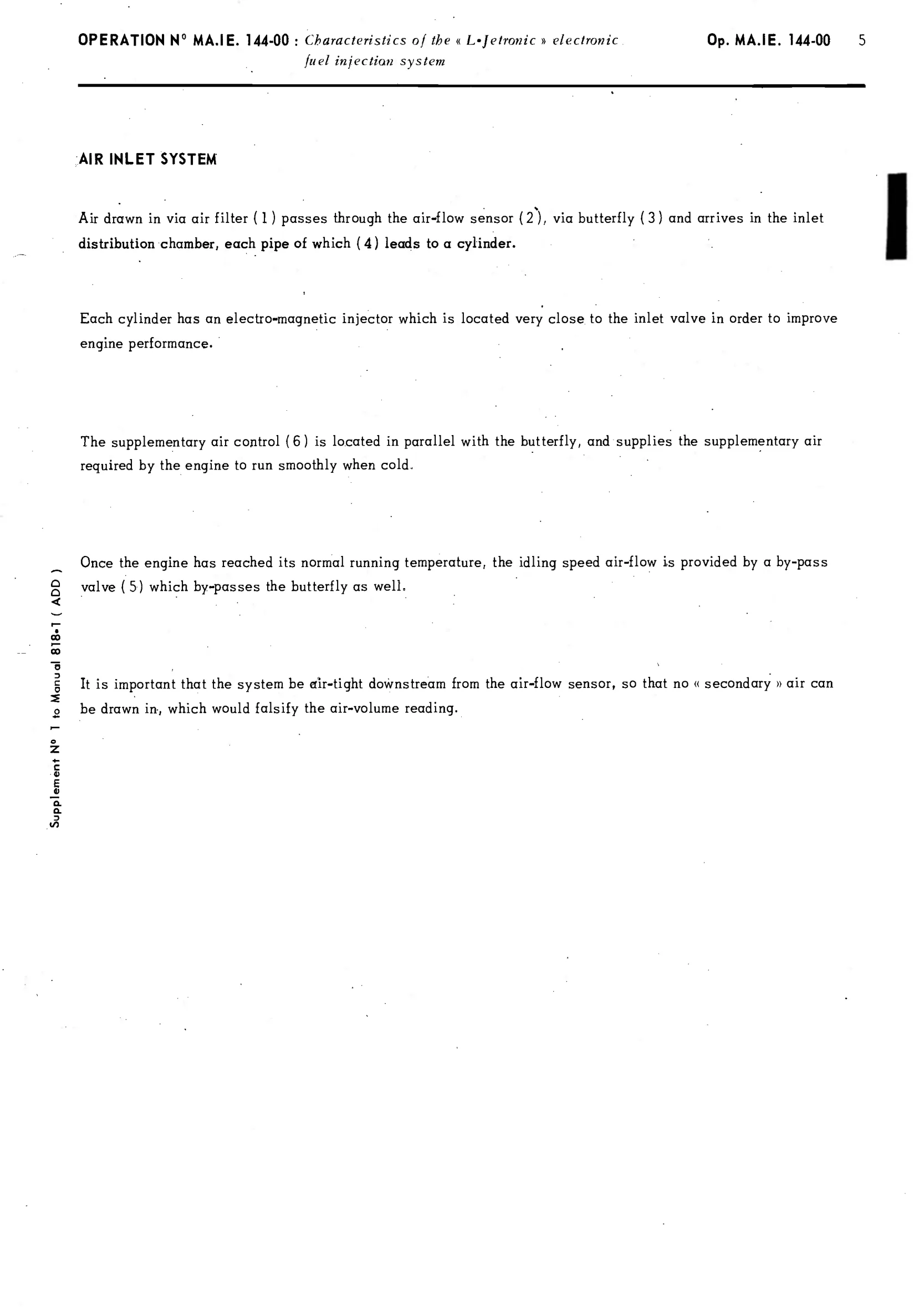 Description, page 100 of 389 — CX Repair Manual — Characteristics, Adjustments, Checks