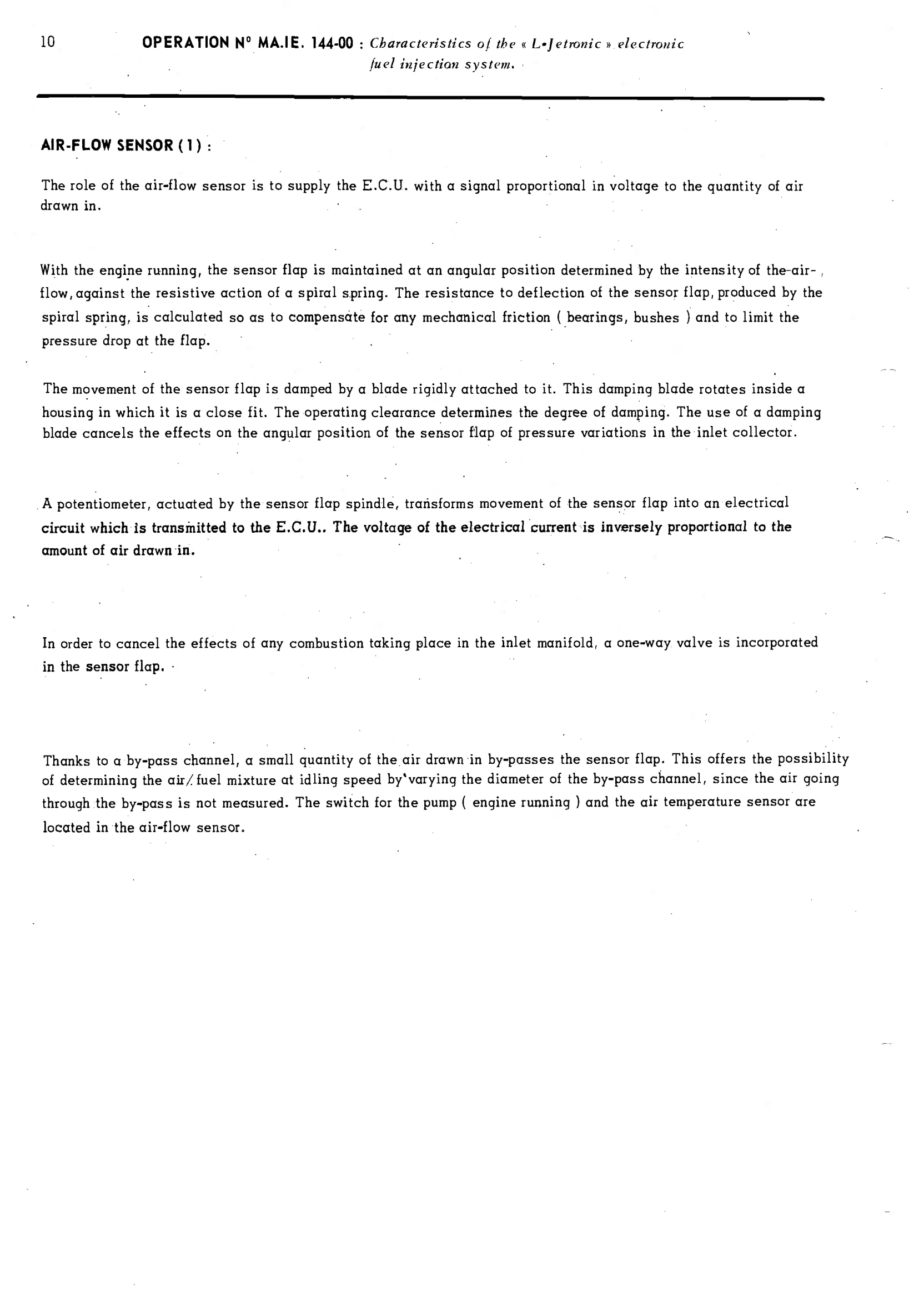 Description, page 105 of 389 — CX Repair Manual — Characteristics, Adjustments, Checks