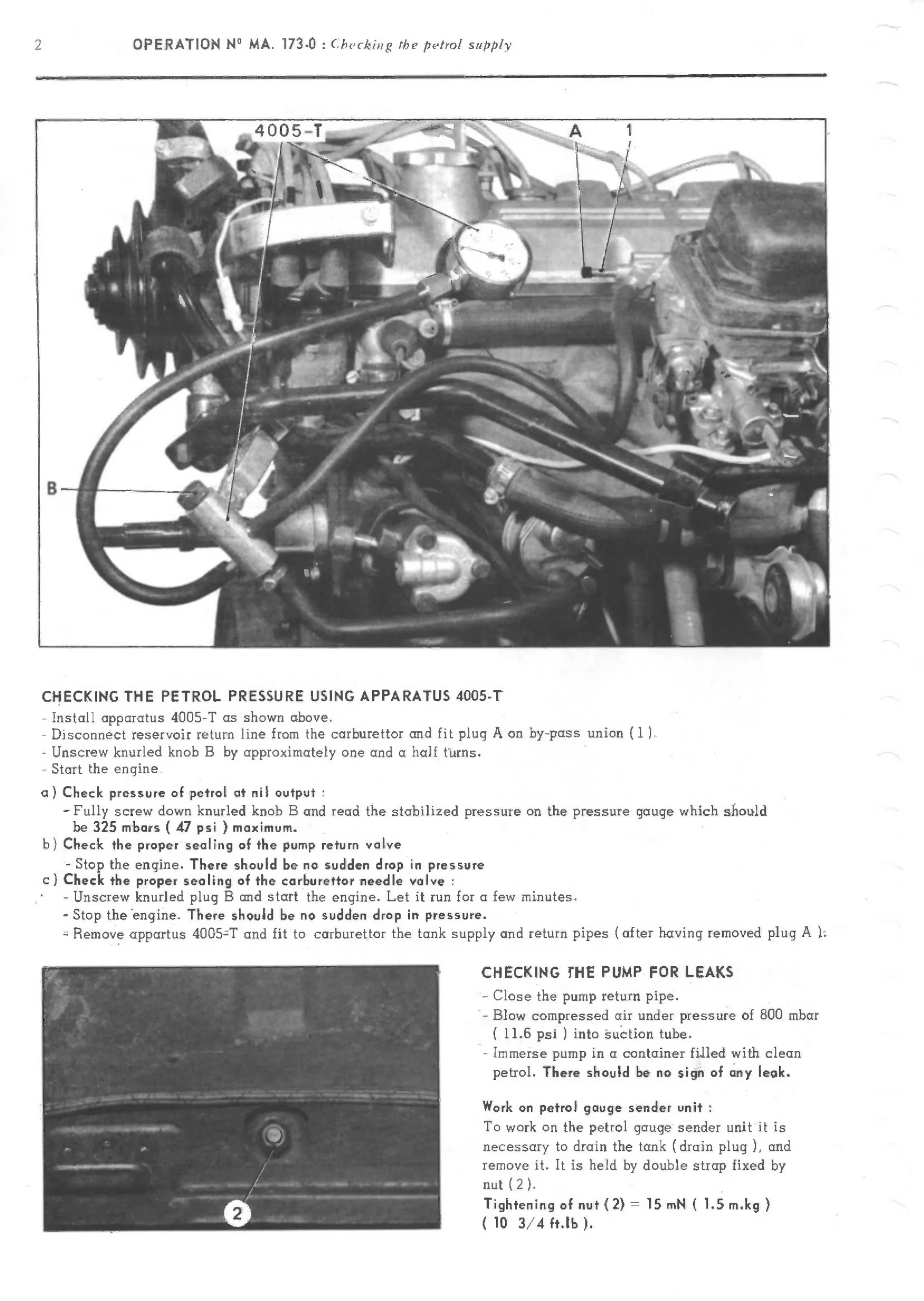 Fuel pump (carb.), page 151 of 389 — CX Repair Manual — Characteristics, Adjustments, Checks