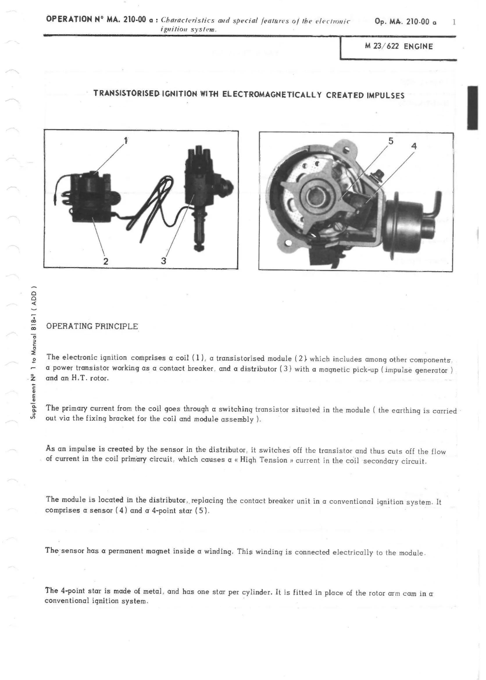 Ignition / Characteristics, page 154 of 389 — CX Repair Manual — Characteristics, Adjustments, Checks