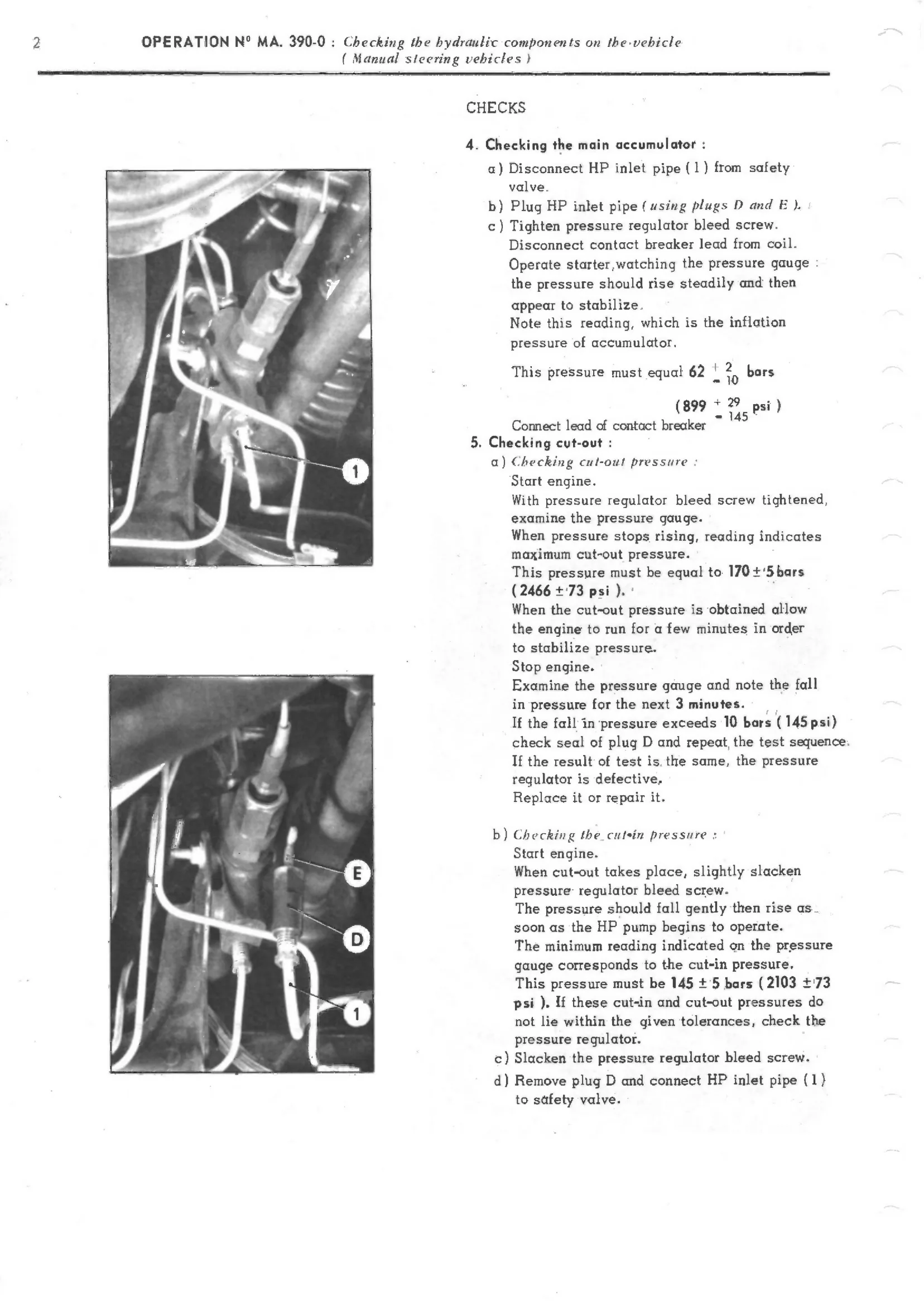 Checking hydraulic components, page 228 of 389 — CX Repair Manual — Characteristics, Adjustments, Checks
