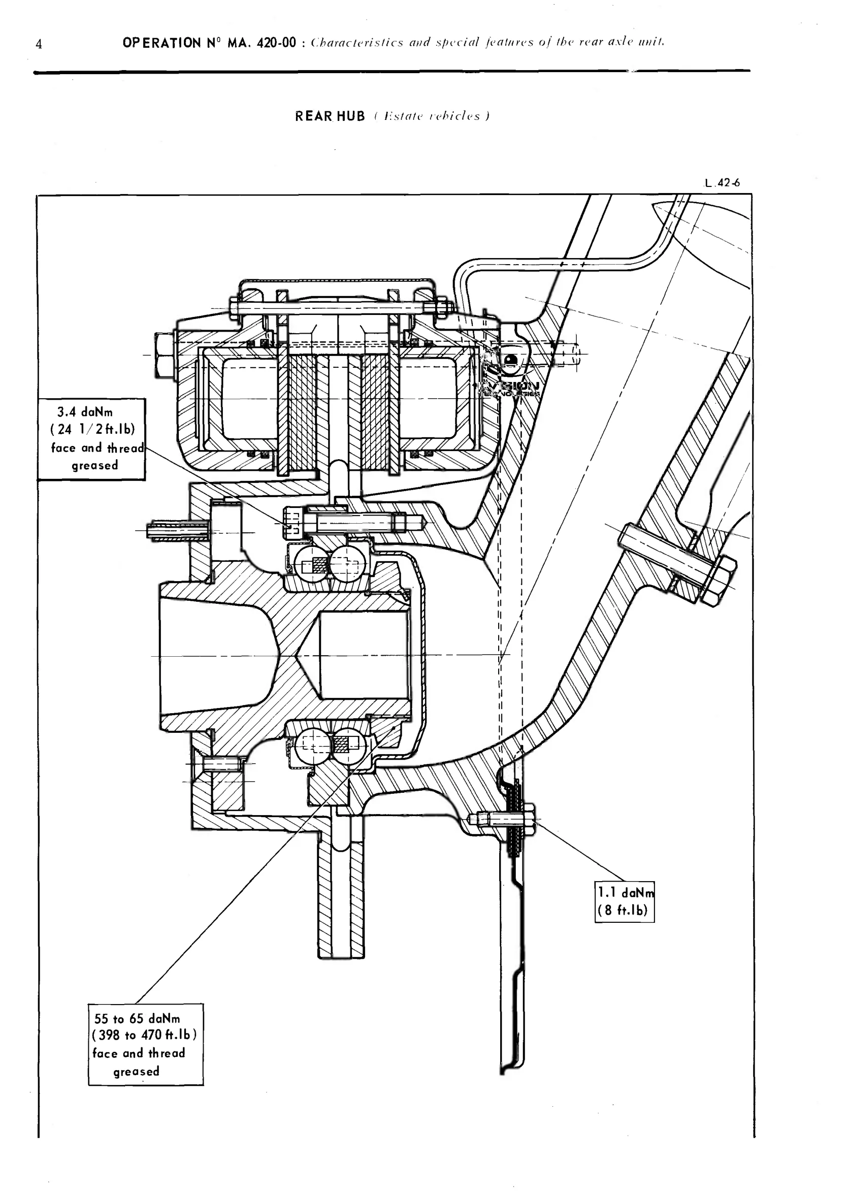 Rear axle, page 249 of 389 — CX Repair Manual — Characteristics, Adjustments, Checks