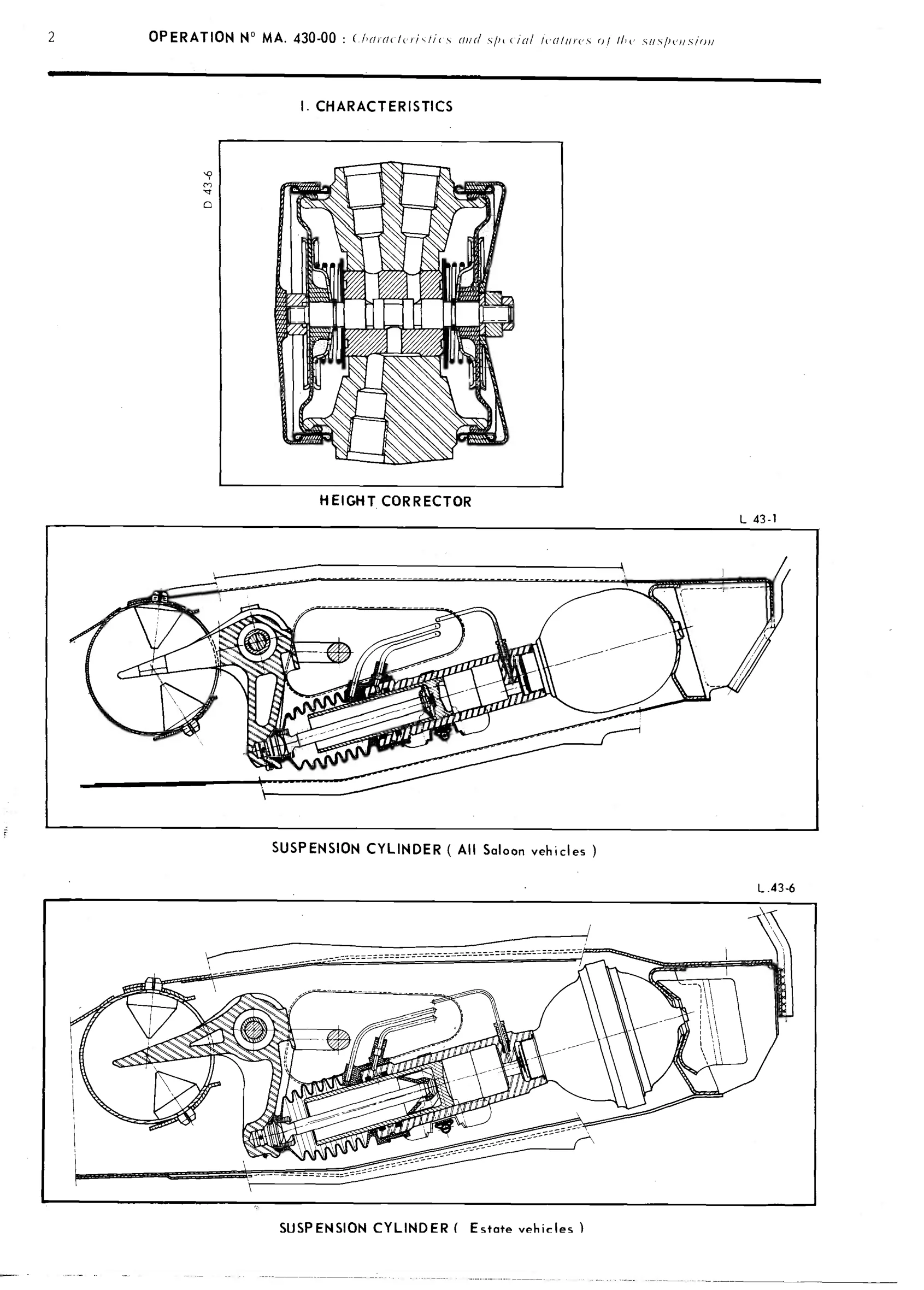 Suspension, page 253 of 389 — CX Repair Manual — Characteristics, Adjustments, Checks