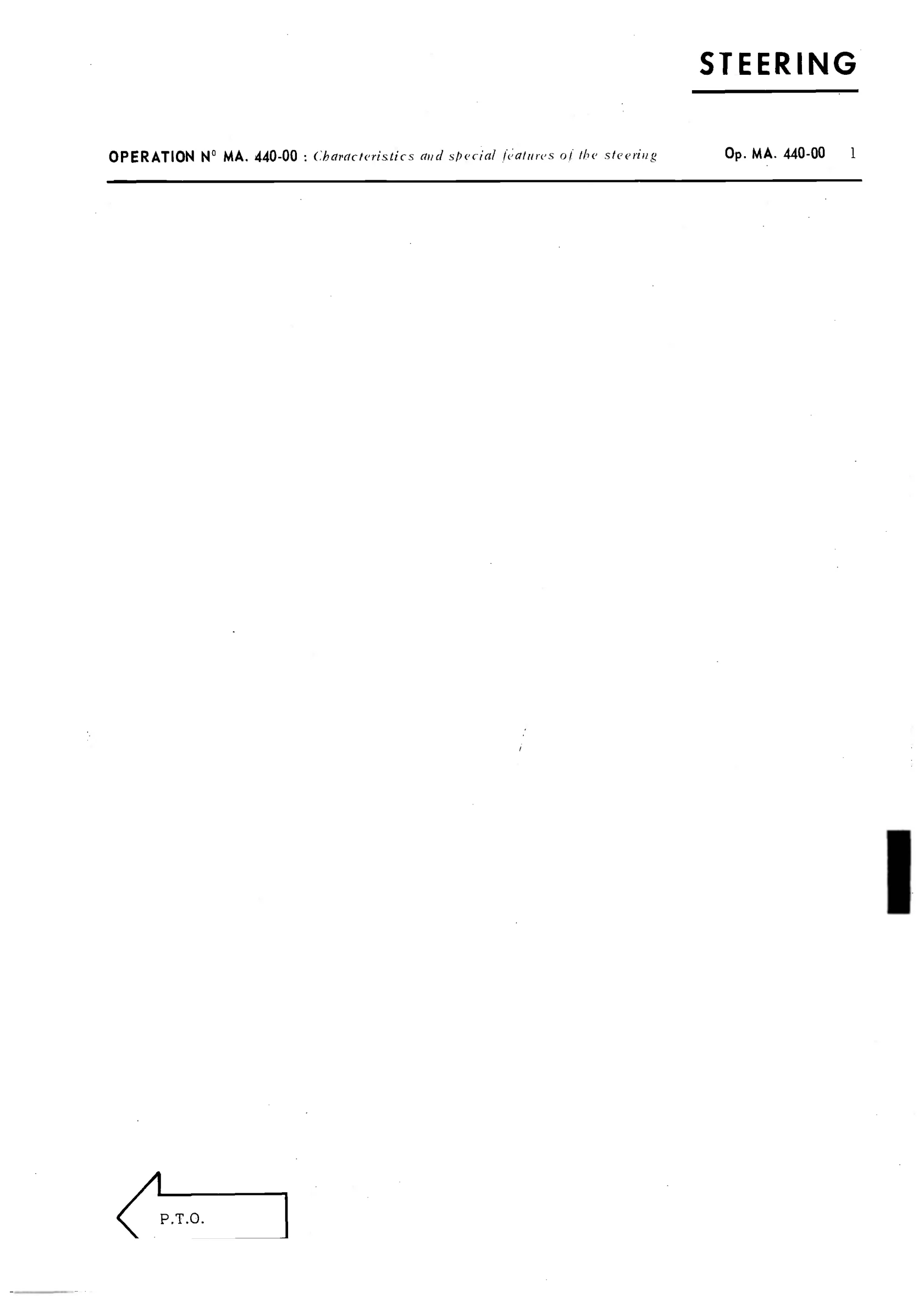 Steering, page 260 of 389 — CX Repair Manual — Characteristics, Adjustments, Checks