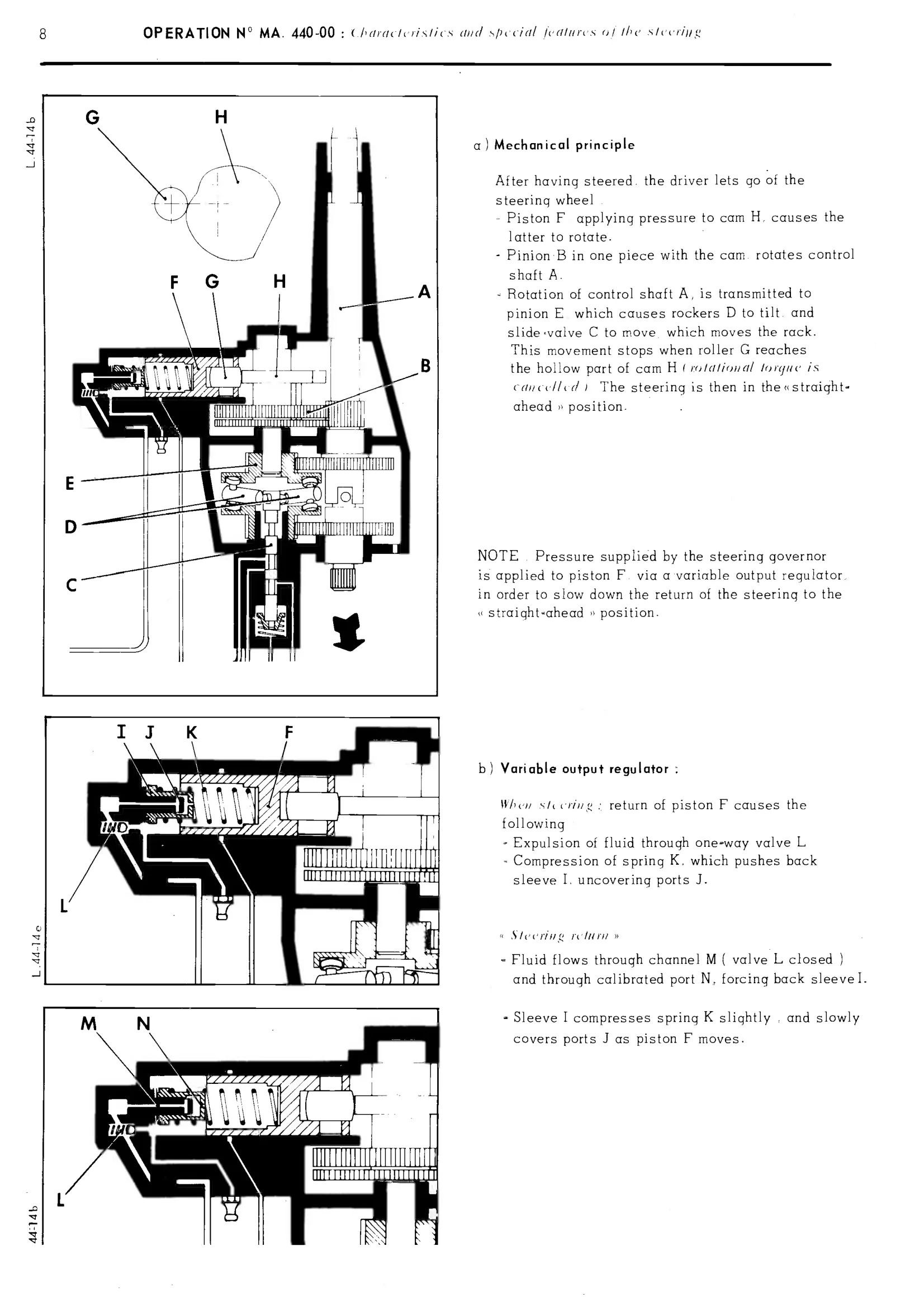 Steering, page 269 of 389 — CX Repair Manual — Characteristics, Adjustments, Checks