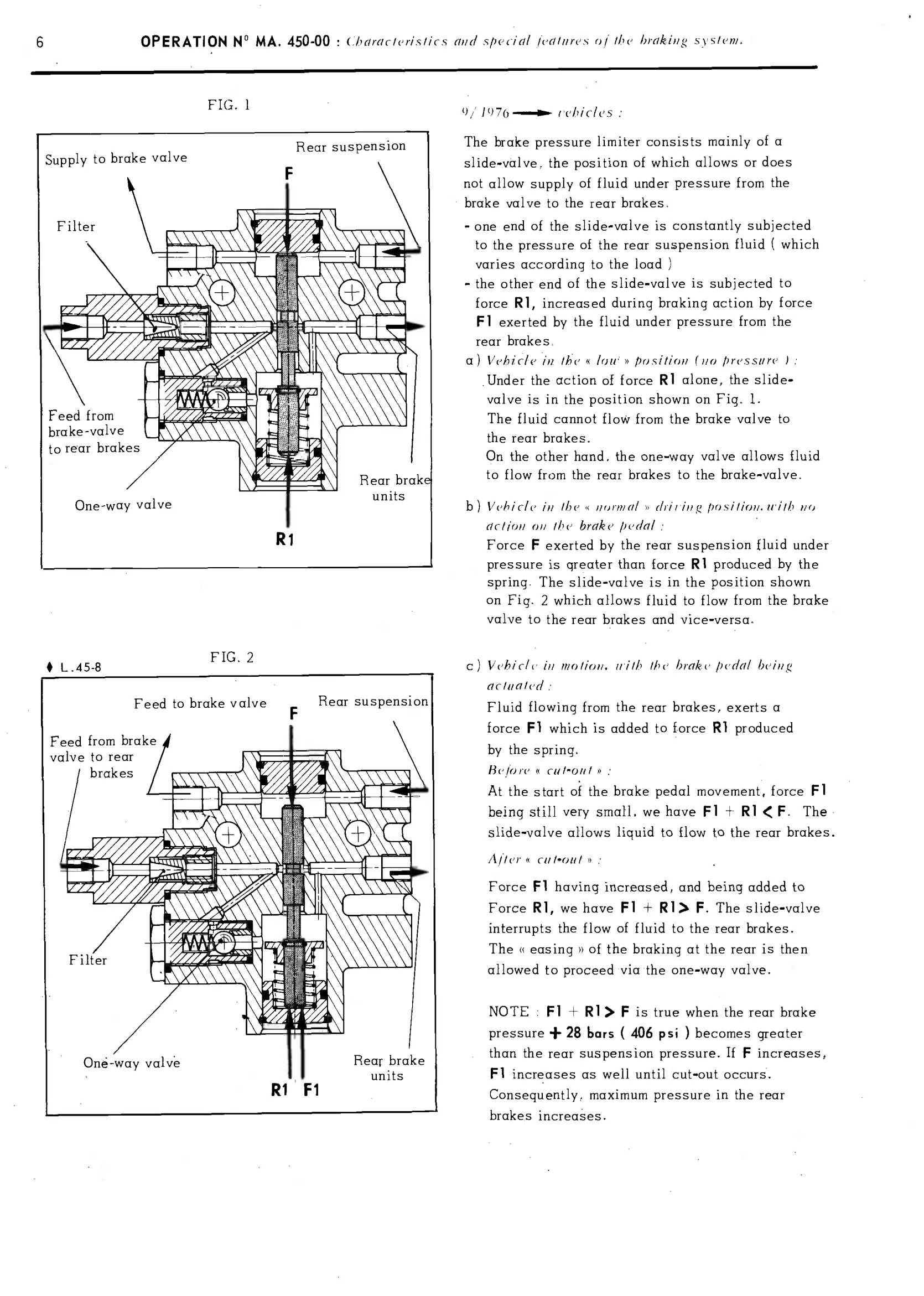 Brakes, page 278 of 389 — CX Repair Manual — Characteristics, Adjustments, Checks