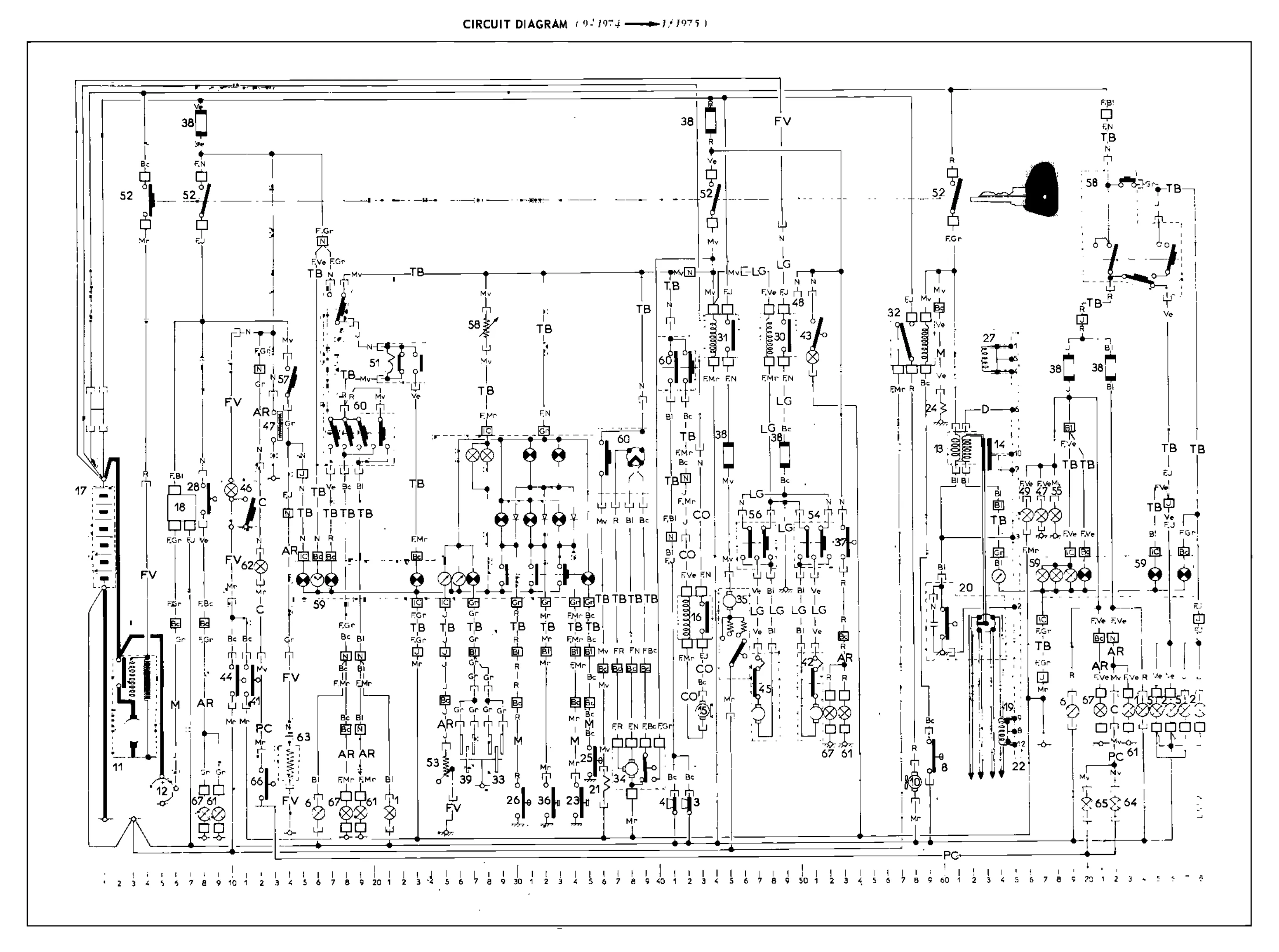Circuit diagram, page 290 of 389 — CX Repair Manual — Characteristics, Adjustments, Checks
