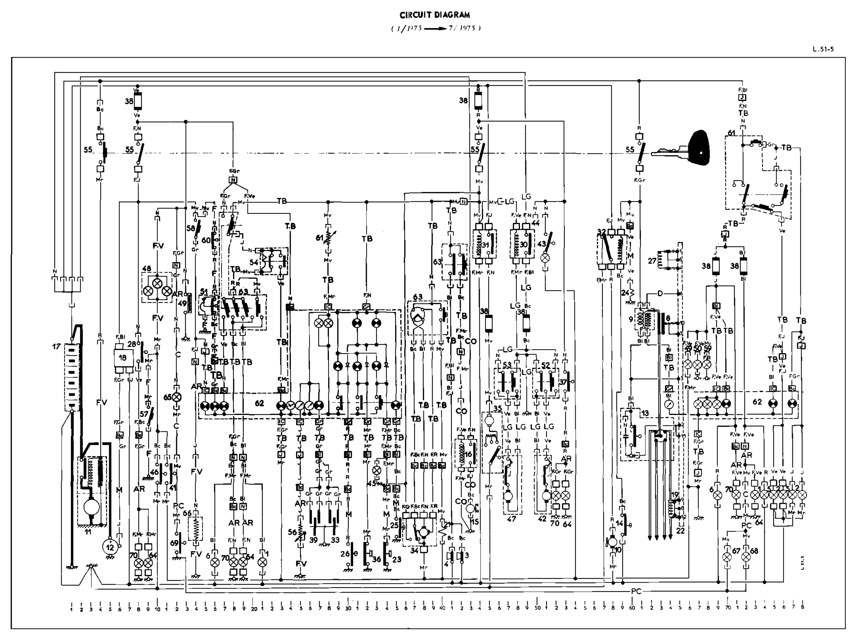 Circuit diagram, page 296 of 389 — CX Repair Manual — Characteristics, Adjustments, Checks