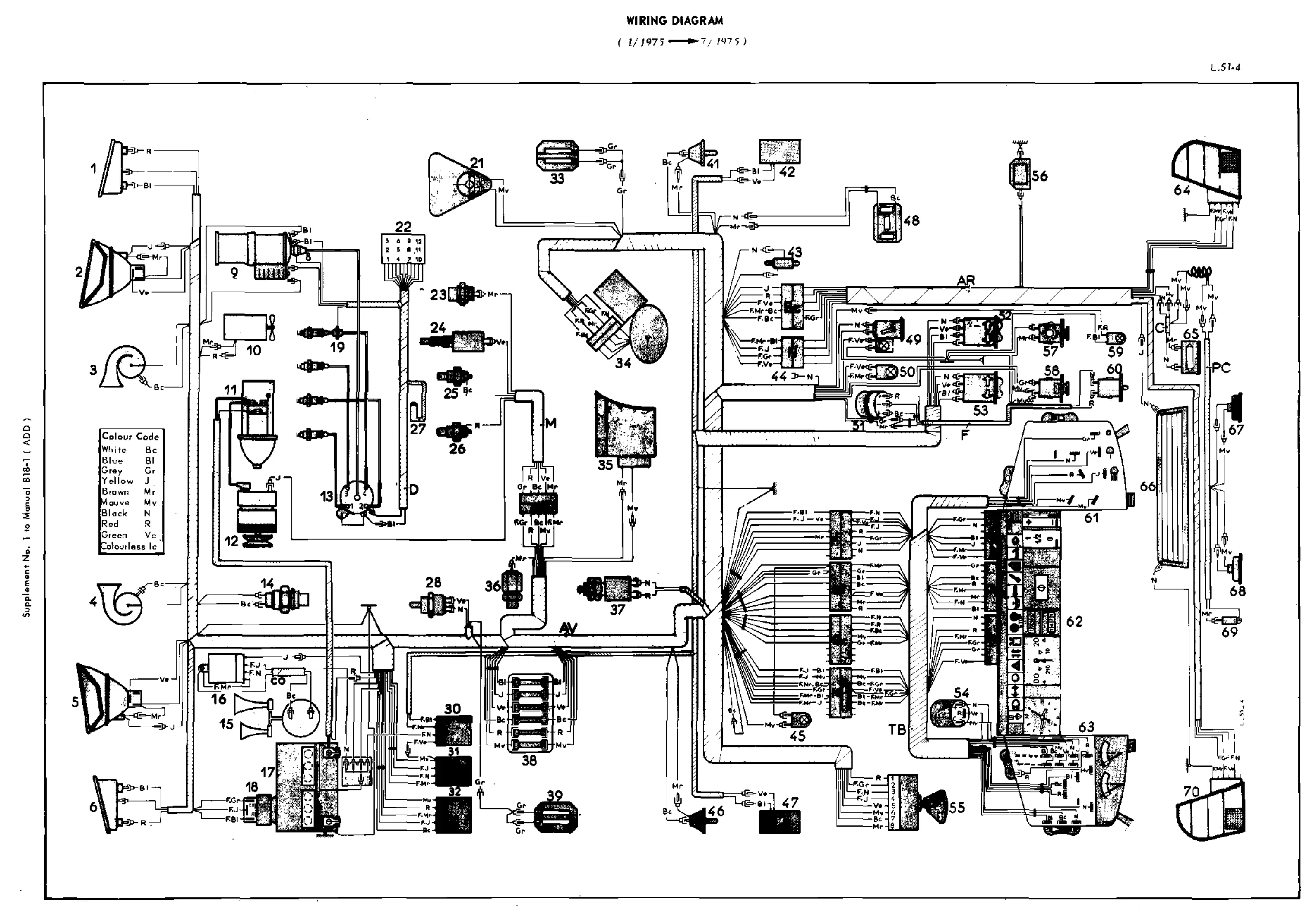 Wiring diagram, page 299 of 389 — CX Repair Manual — Characteristics, Adjustments, Checks