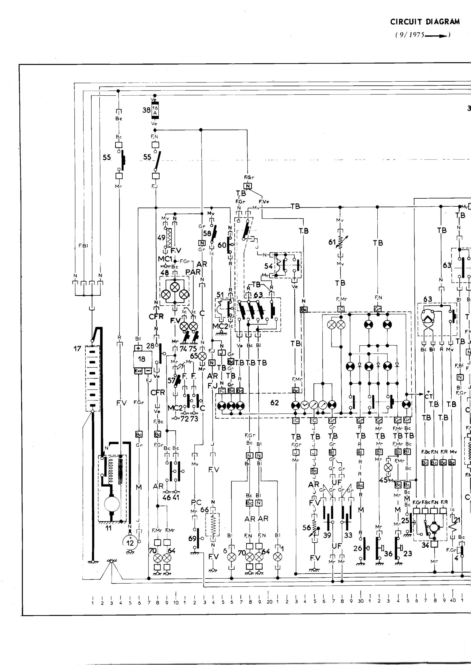 Circuit diagram, page 302 of 389 — CX Repair Manual — Characteristics, Adjustments, Checks