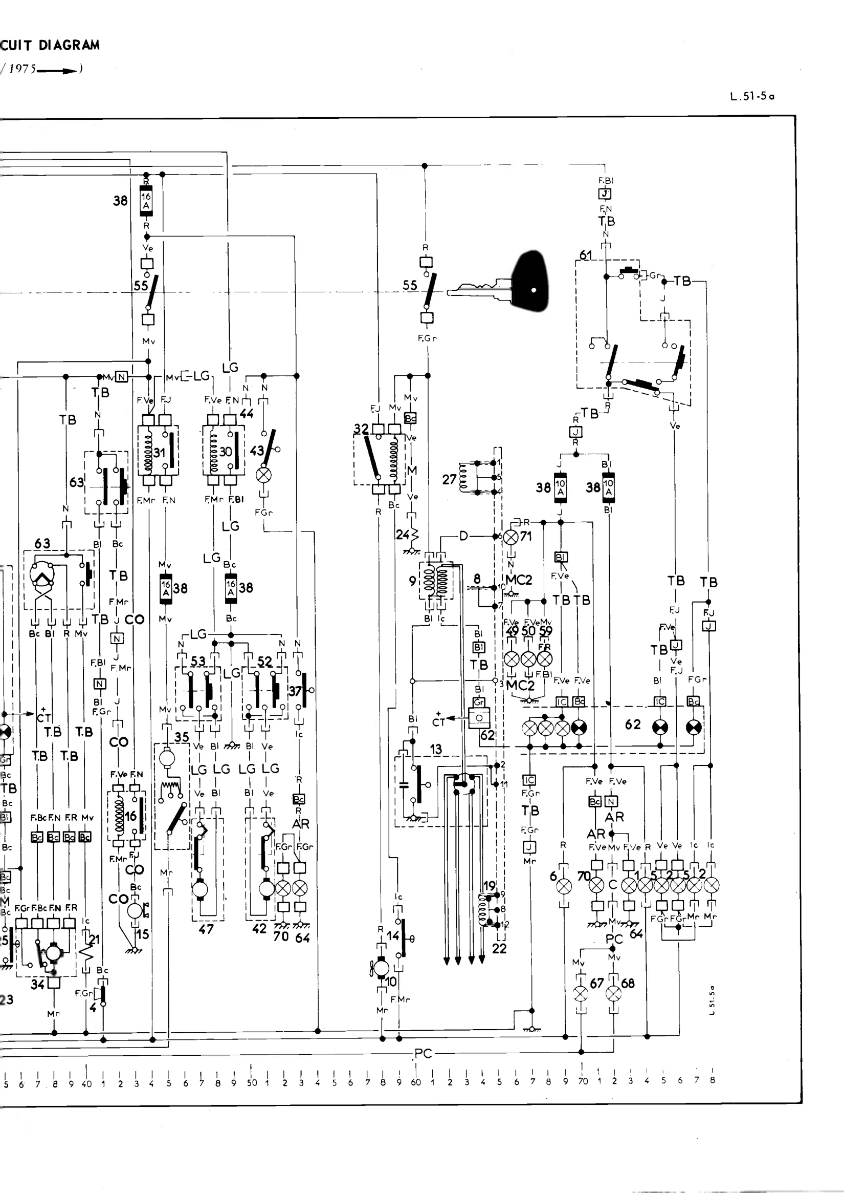 Circuit diagram, page 303 of 389 — CX Repair Manual — Characteristics, Adjustments, Checks