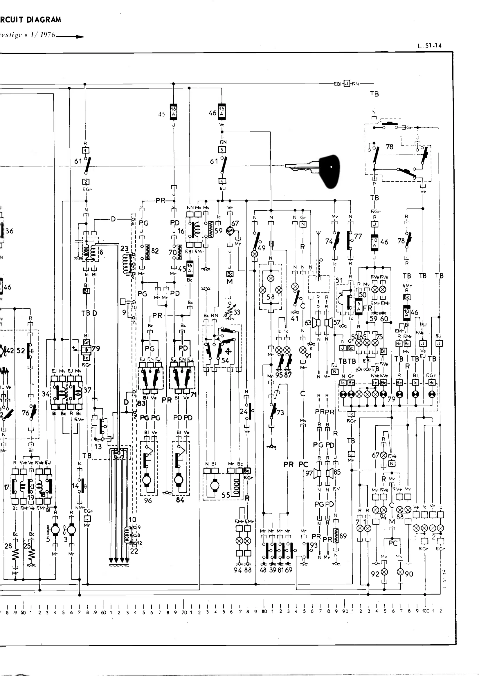 Circuit diagram, page 311 of 389 — CX Repair Manual — Characteristics, Adjustments, Checks