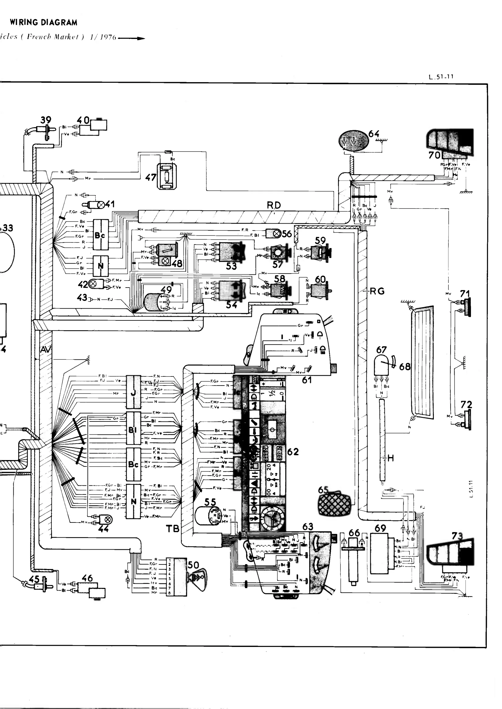 Wiring diagram, page 322 of 389 — CX Repair Manual — Characteristics, Adjustments, Checks