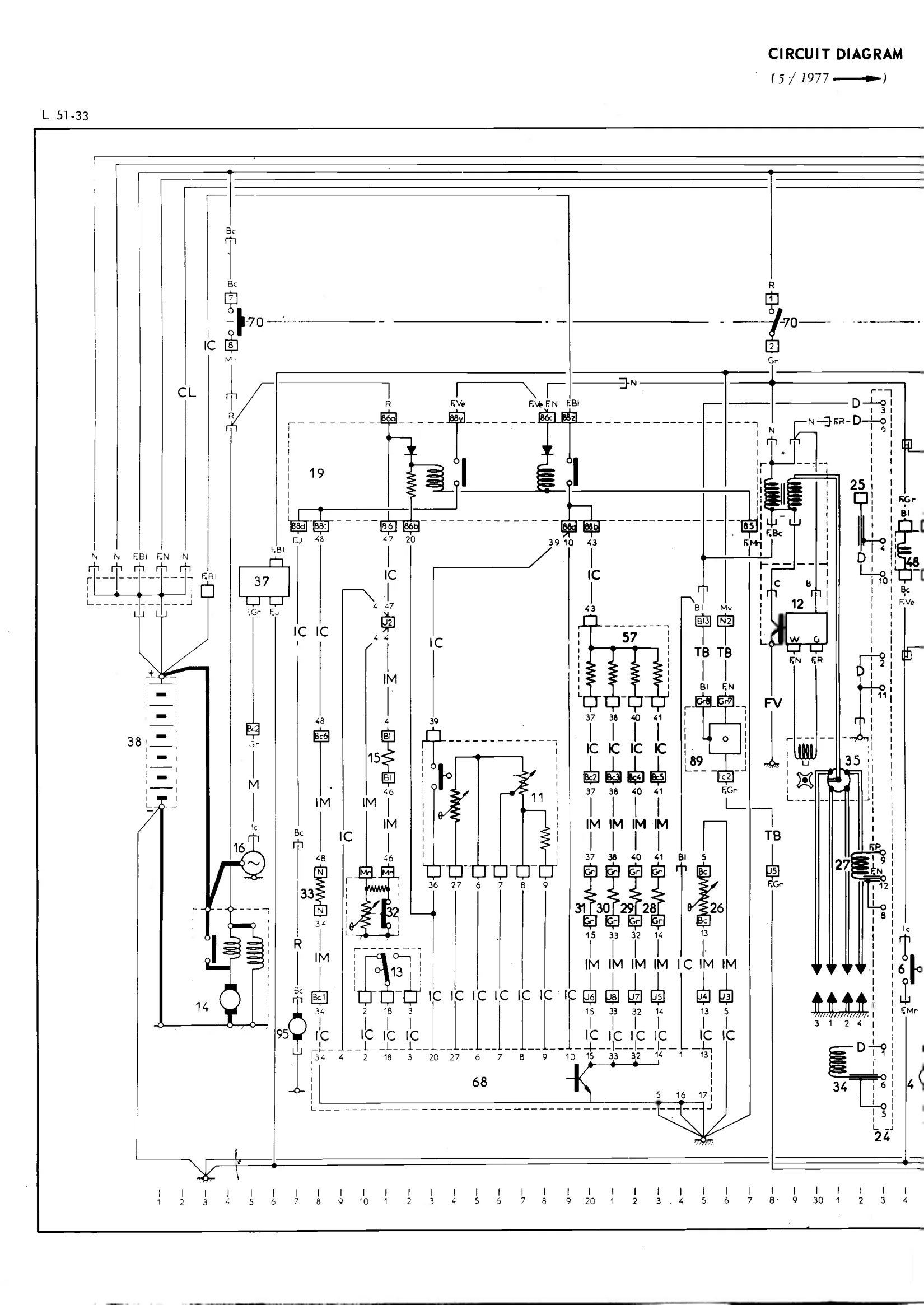 Circuit diagram, page 337 of 389 — CX Repair Manual — Characteristics, Adjustments, Checks