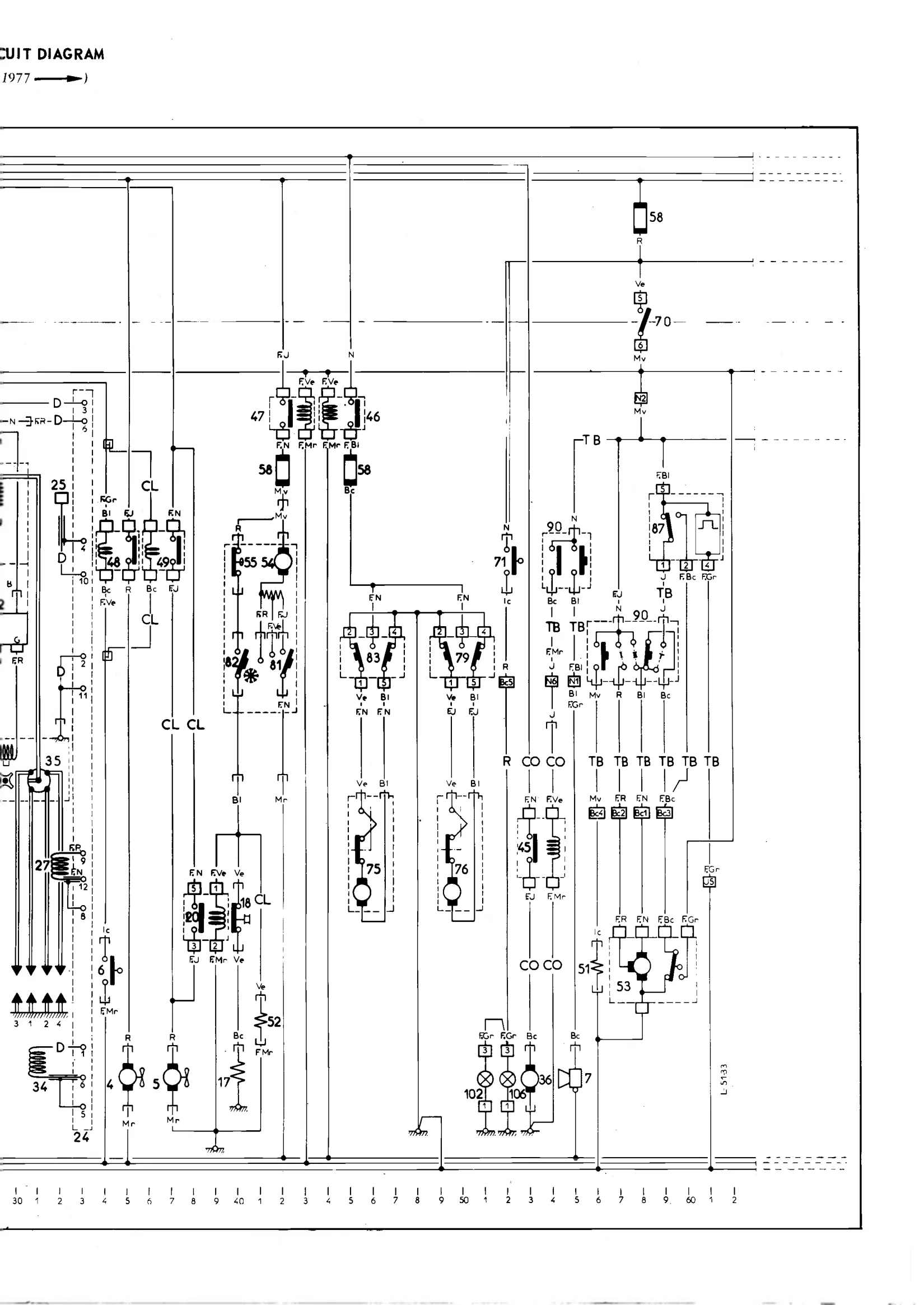 Circuit diagram, page 338 of 389 — CX Repair Manual — Characteristics, Adjustments, Checks