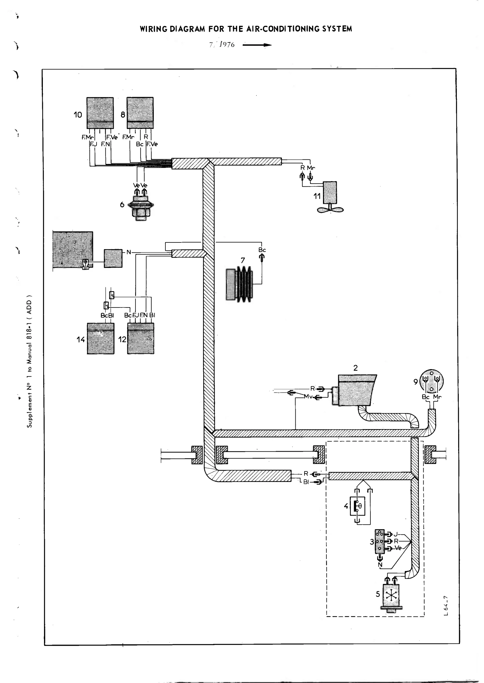 Air conditioning, page 364 of 389 — CX Repair Manual — Characteristics, Adjustments, Checks