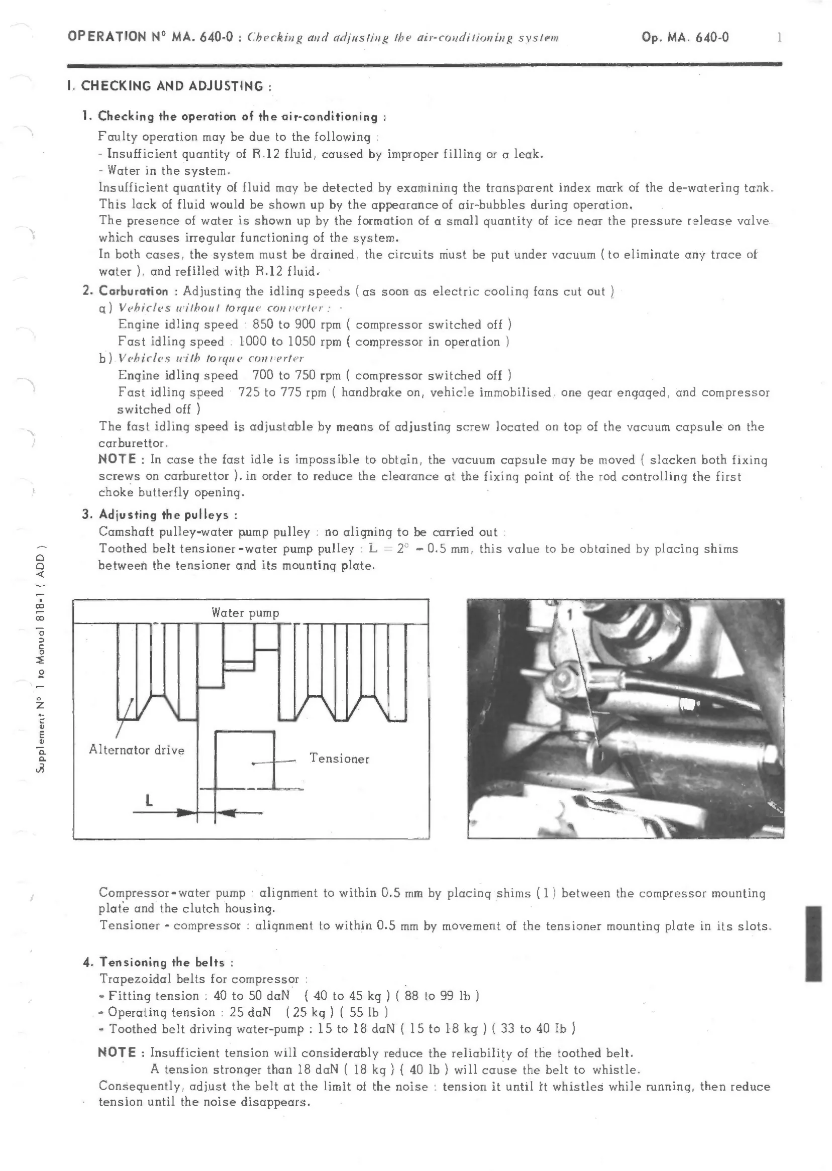 Air conditioning, page 365 of 389 — CX Repair Manual — Characteristics, Adjustments, Checks