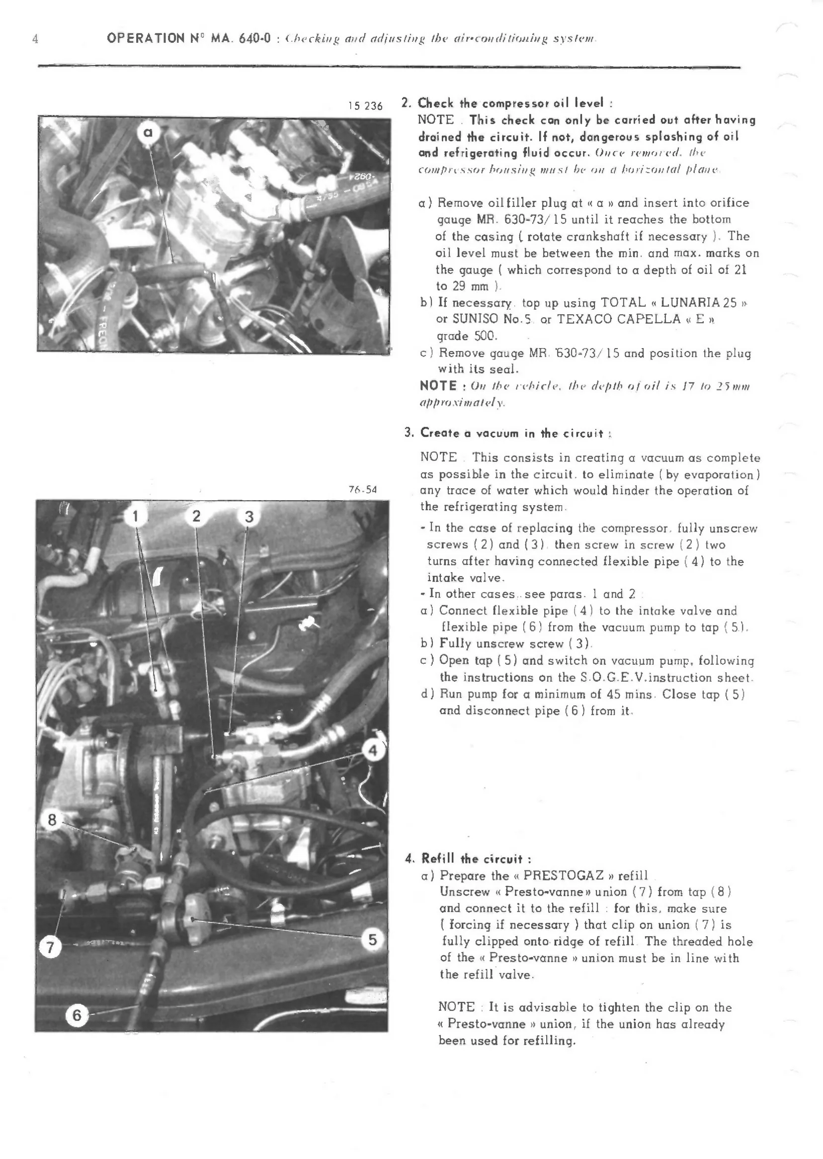 Air conditioning, page 368 of 389 — CX Repair Manual — Characteristics, Adjustments, Checks