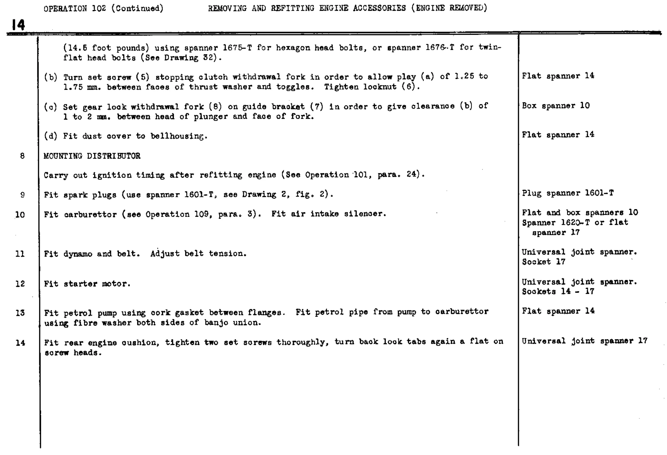 Removing And – Refitting Engine, page 17 of 260 — Twelve & Fifteen Repair Manual — Text