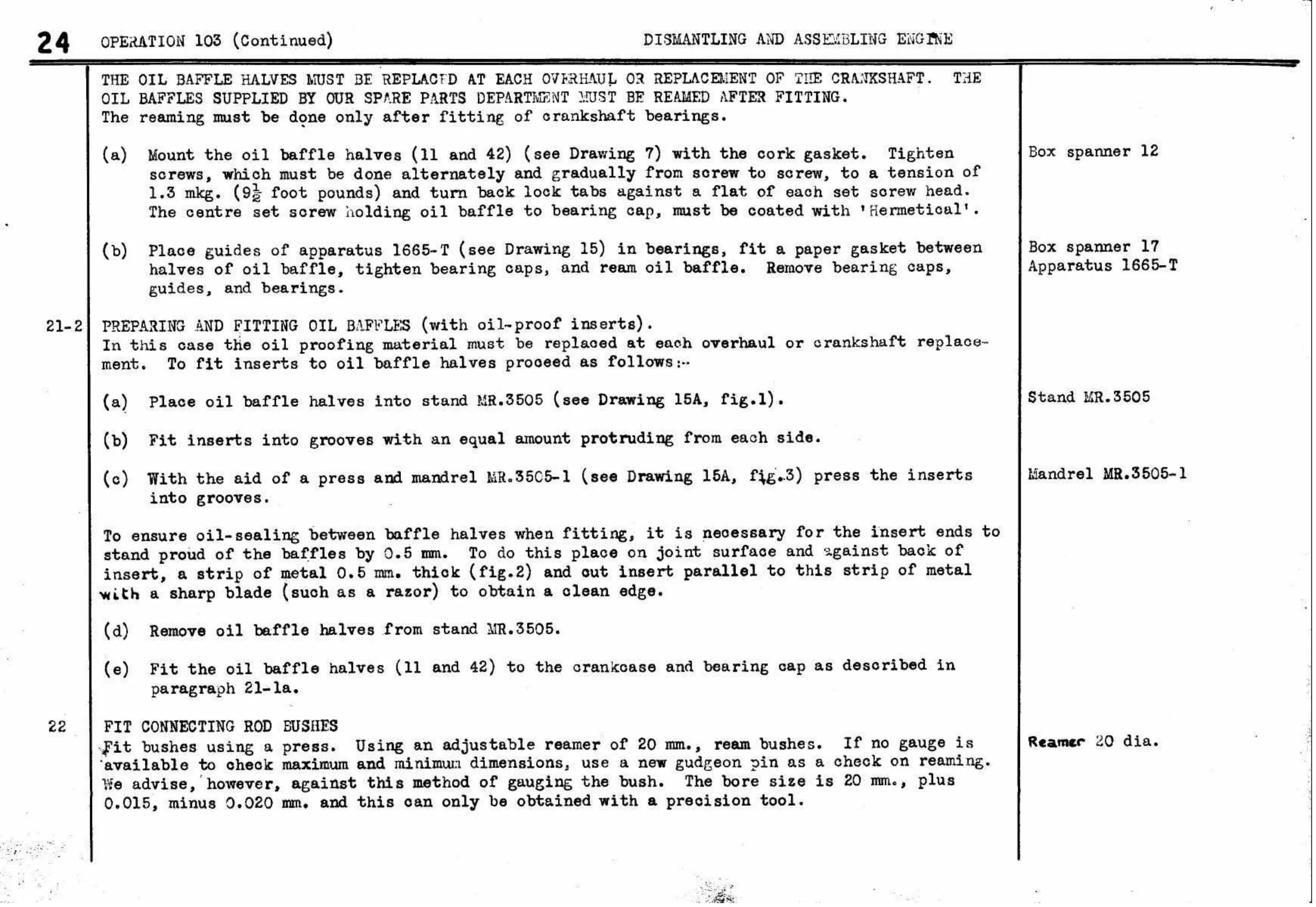 Dismantling – Engine, page 27 of 260 — Twelve & Fifteen Repair Manual — Text