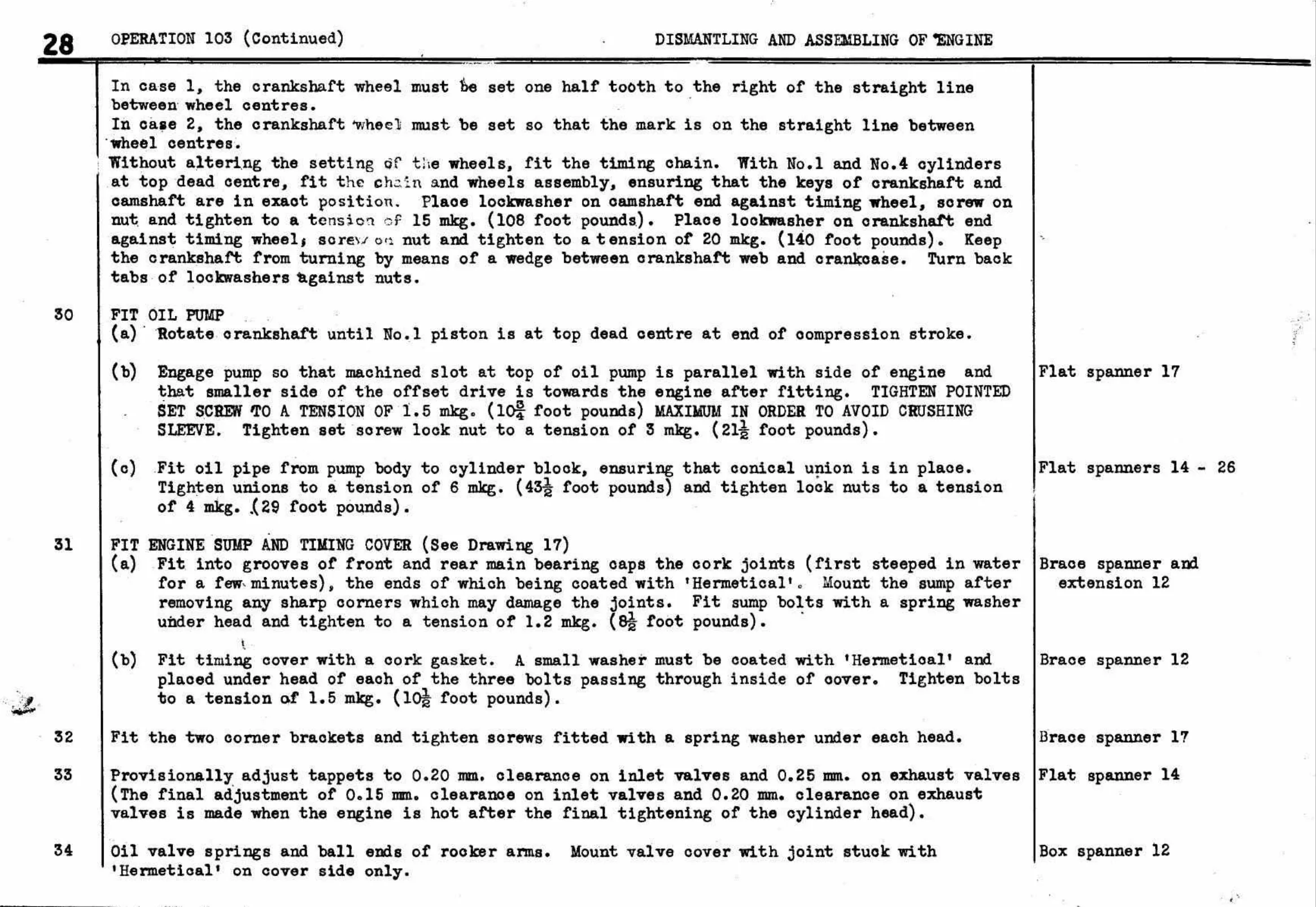 Dismantling – Engine, page 31 of 260 — Twelve & Fifteen Repair Manual — Text