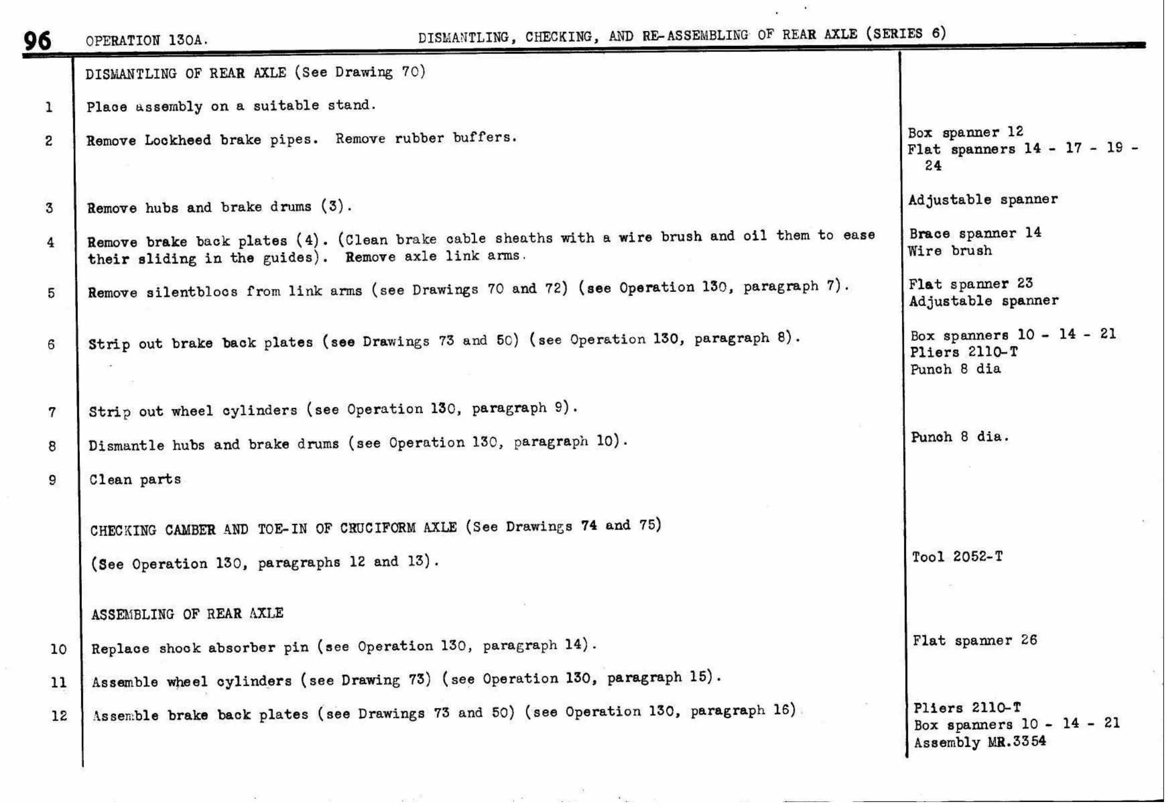 Dismantling – Rear Axle (Ser.6), page 99 of 260 — Twelve & Fifteen Repair Manual — Text