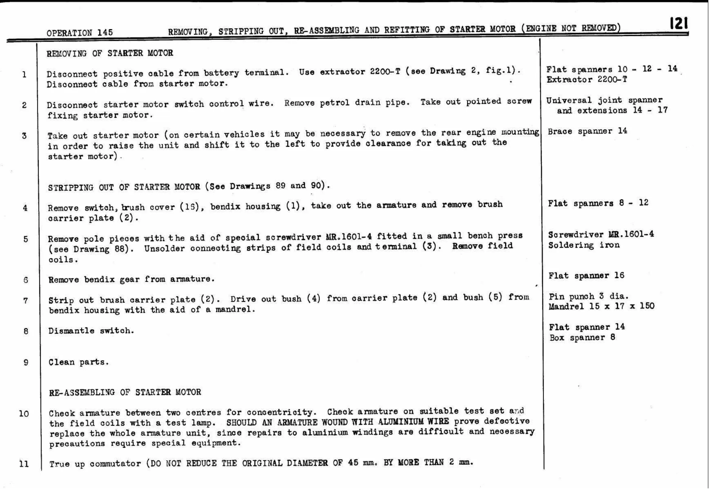 Removing, page 124 of 260 — Twelve & Fifteen Repair Manual — Text