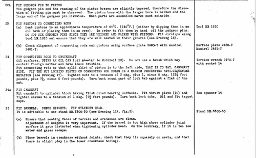 Fit pistons, page 28 — Twelve & Fifteen Repair Manual — Text